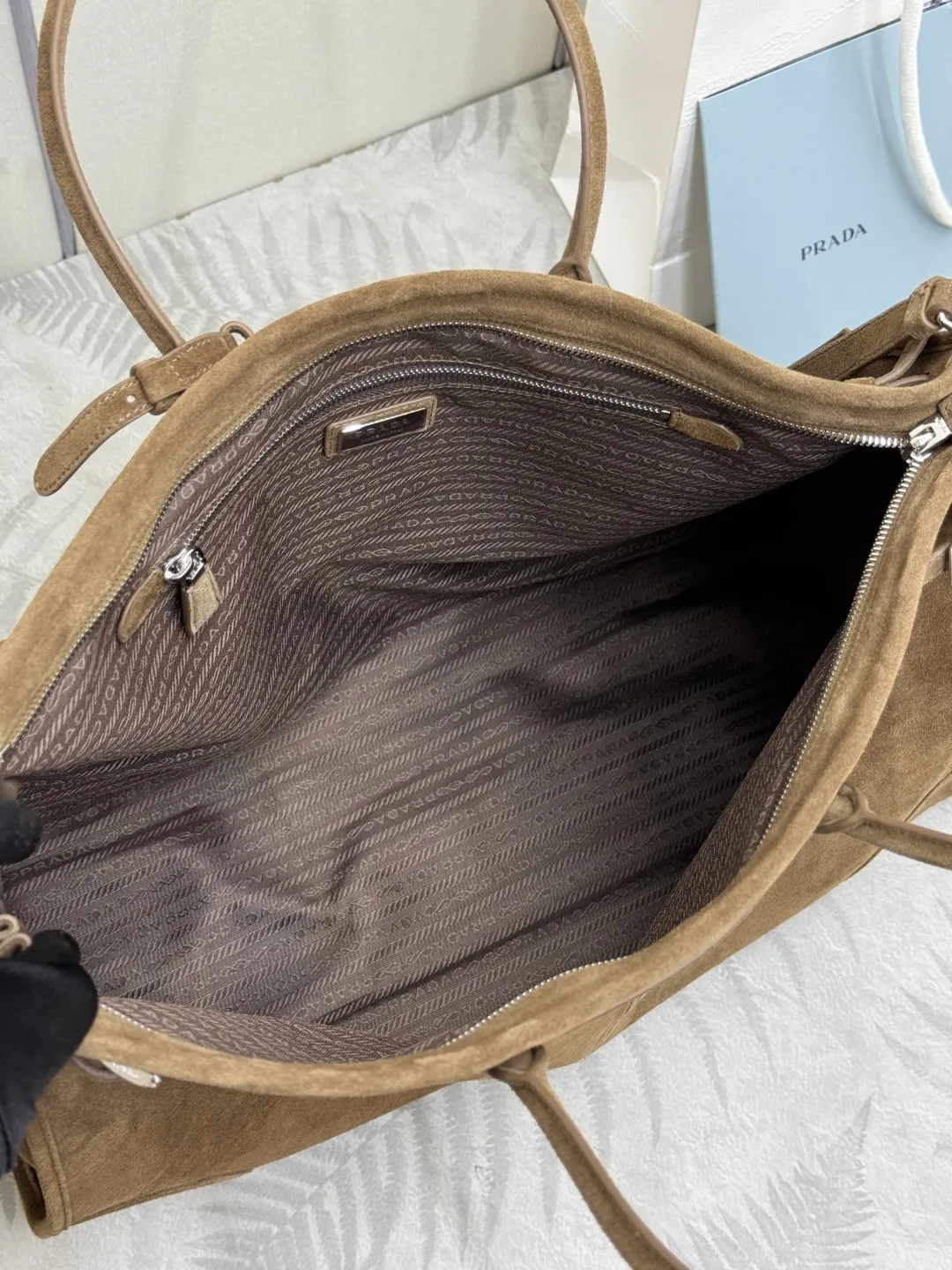 Suede Top-Handle & Crossbody Bag D119011398 — view 8
