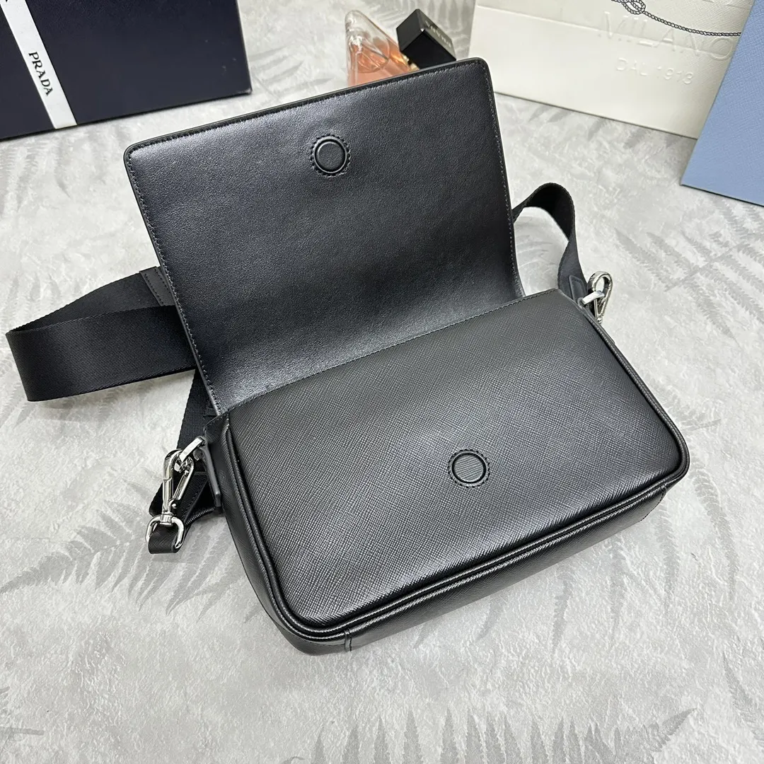 Saffiano Leather Shoulder Bag with Pouch D99011400 — view 7