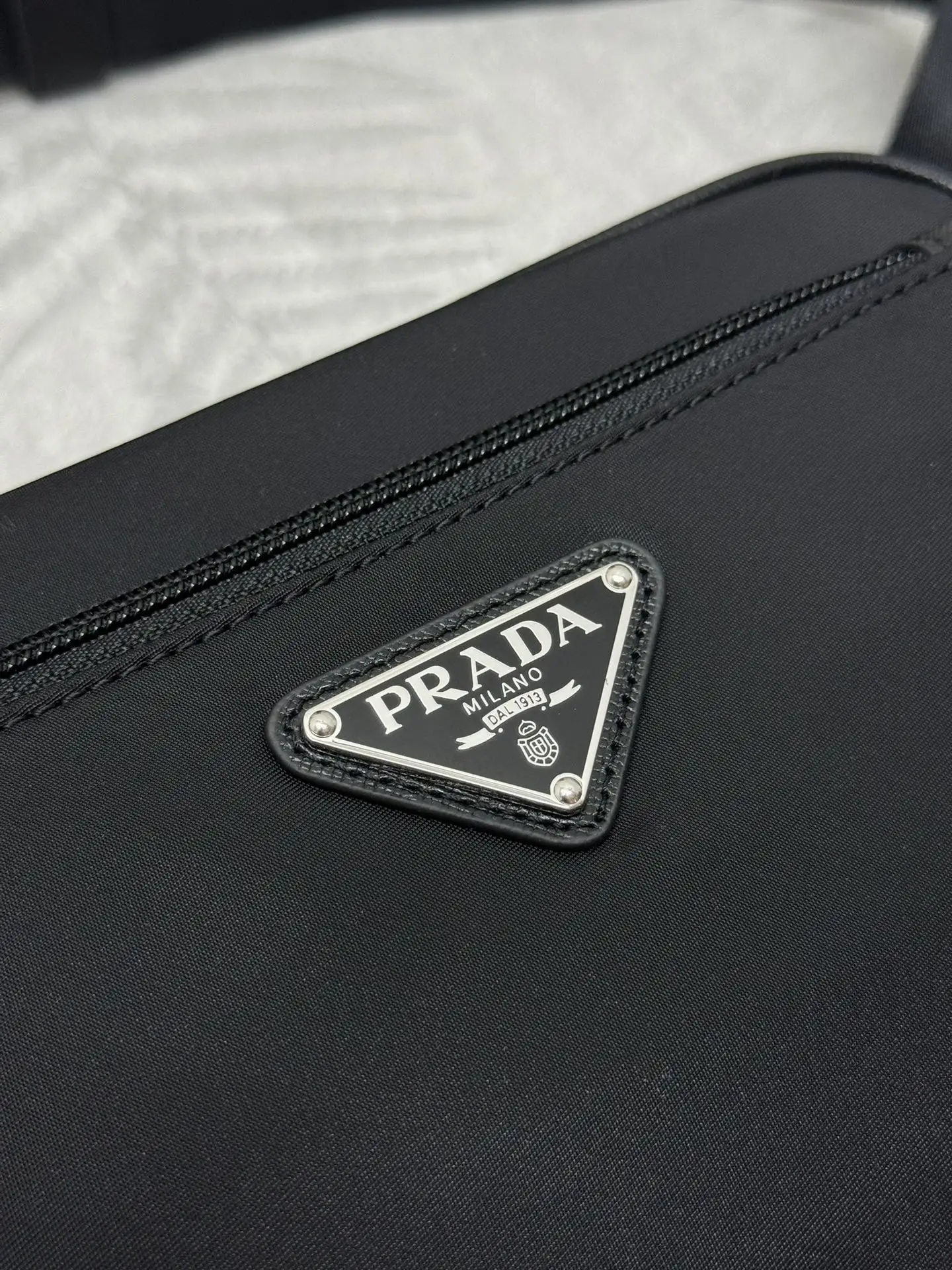 Re-Nylon Belt Bag with Leather Trim D59011404 — view 7