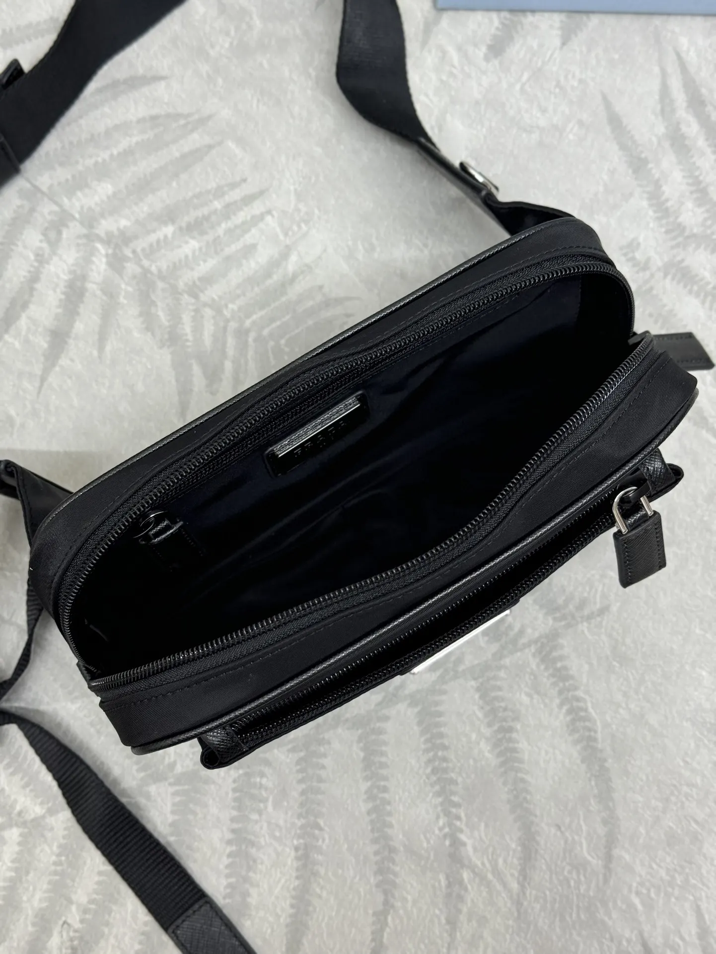 Re-Nylon Belt Bag with Leather Trim D59011404 — view 8