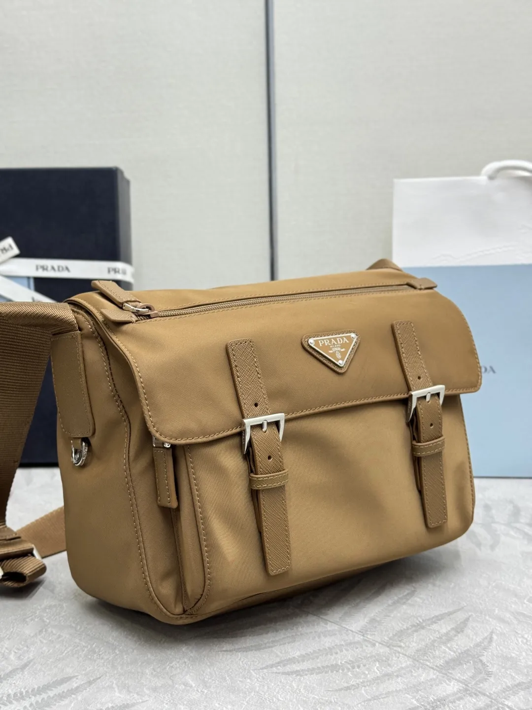 Re-Nylon Crossbody Bag with Detachable Pouch D76011406 — view 4