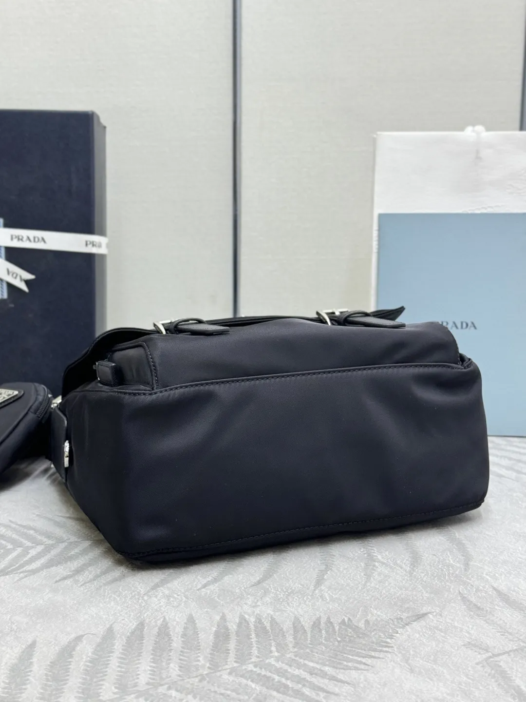 Re-Nylon Crossbody Bag with Detachable Pouch D71011407 — view 6