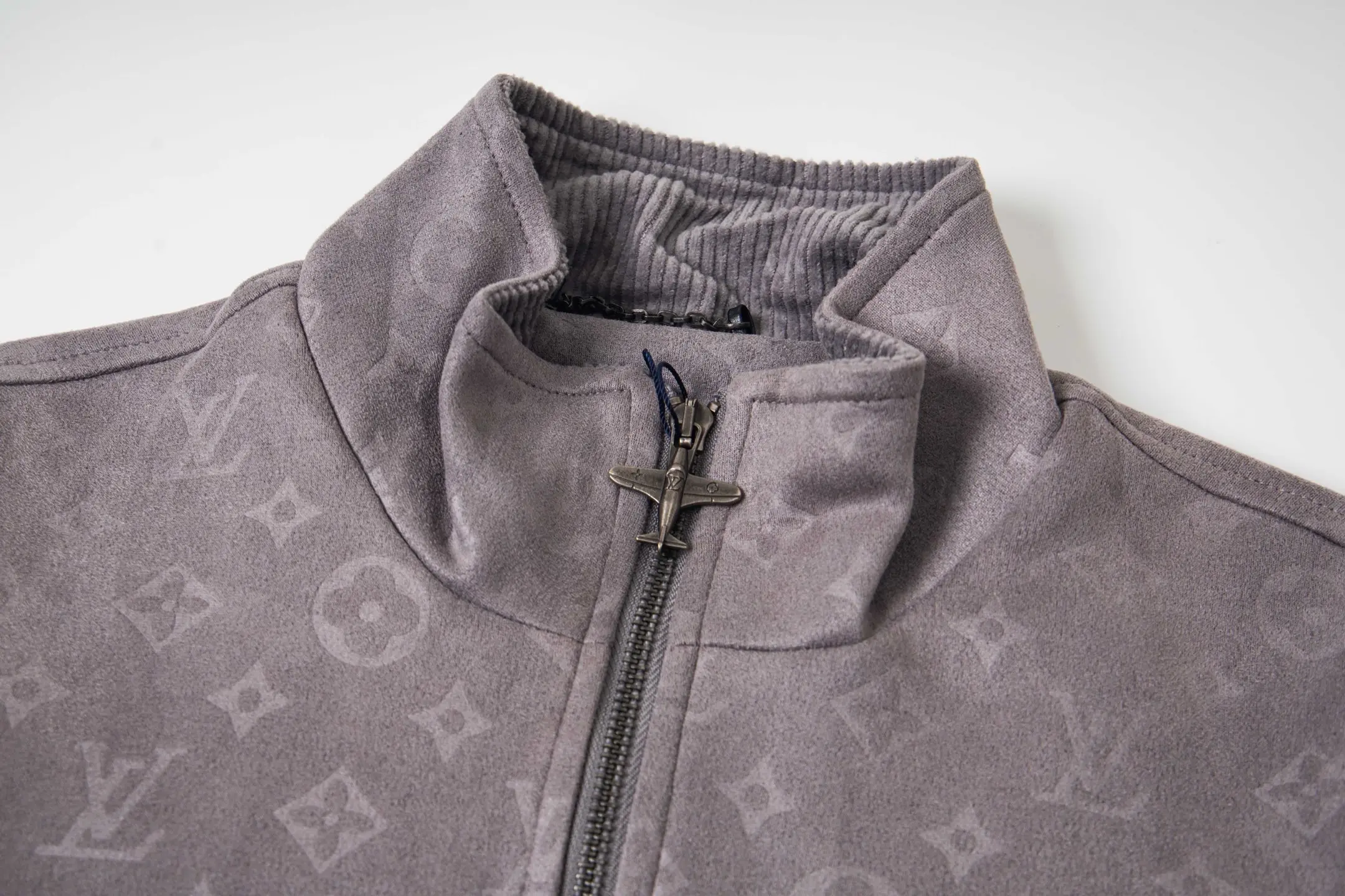 Monogram Embossed Faux Suede Bomber Jacket D29523486 — view 3