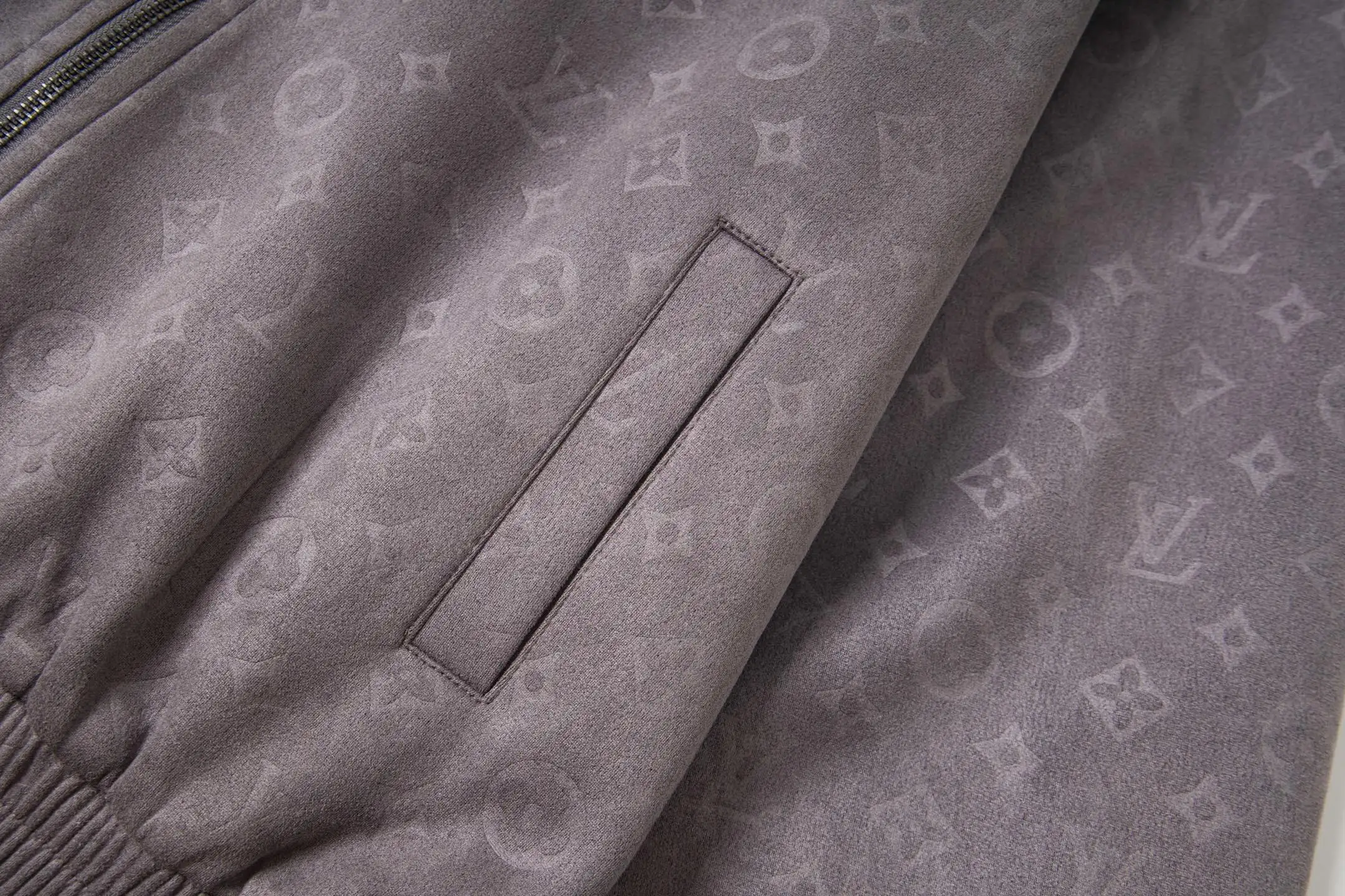 Monogram Embossed Faux Suede Bomber Jacket D29523486 — view 5
