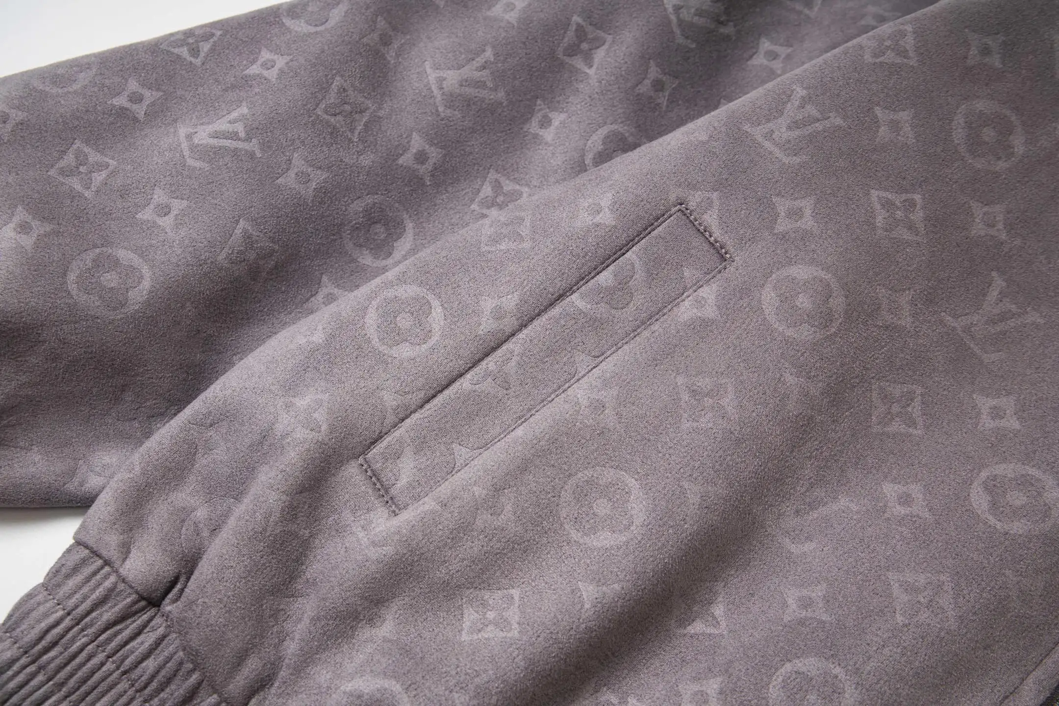 Monogram Embossed Faux Suede Bomber Jacket D29523486 — view 7