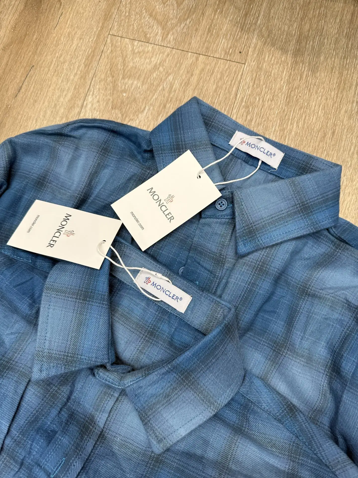 Moncler Logo-Patch Plaid Flannel Shirt D10916085 — view 4
