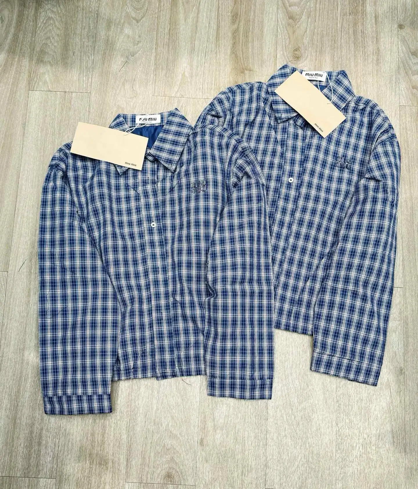 Logo-Embroidered Checked Cotton Jacket D11916092