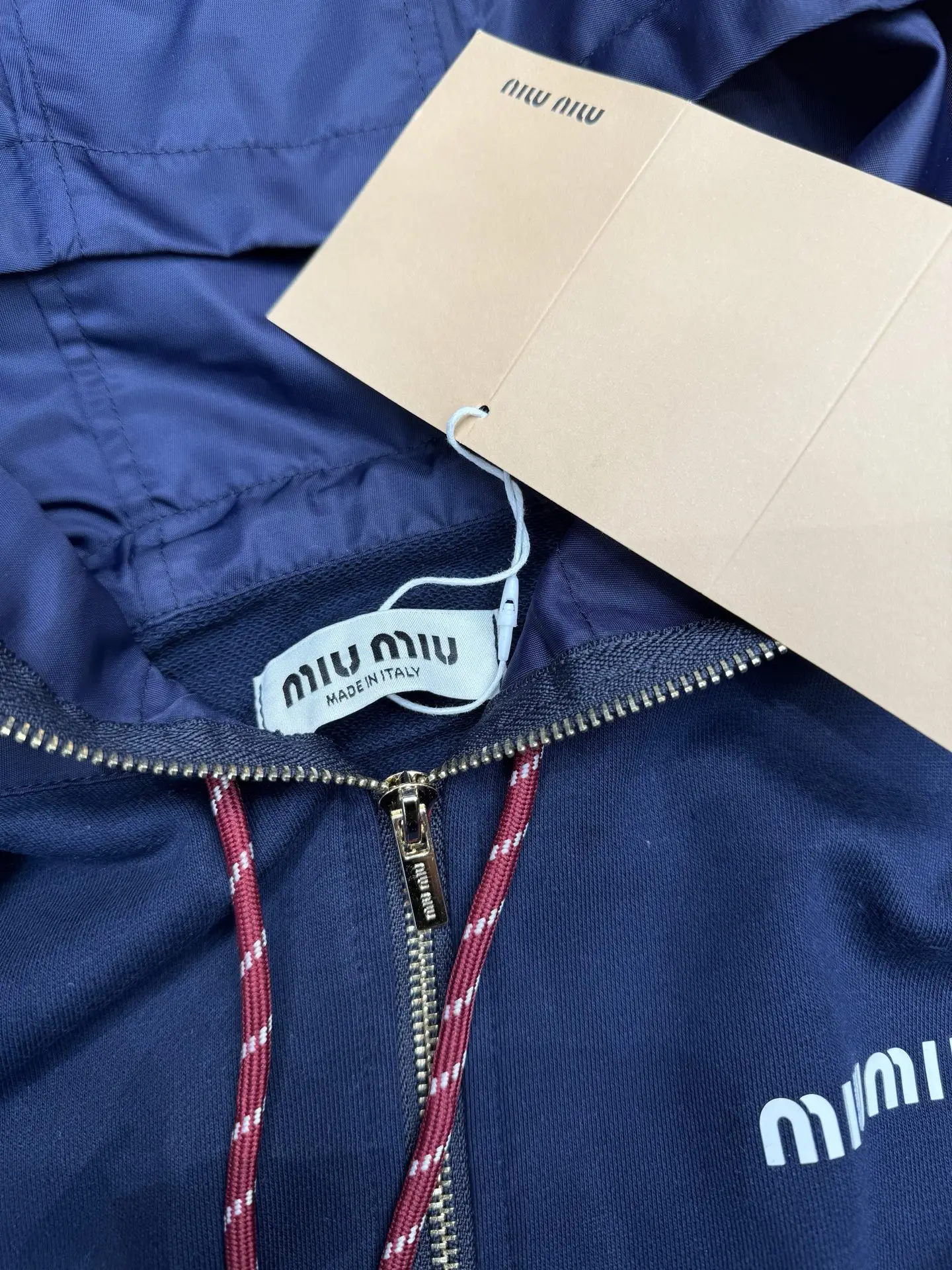 Logo Embroidered Zip-Up Hoodie D11916086 — view 2