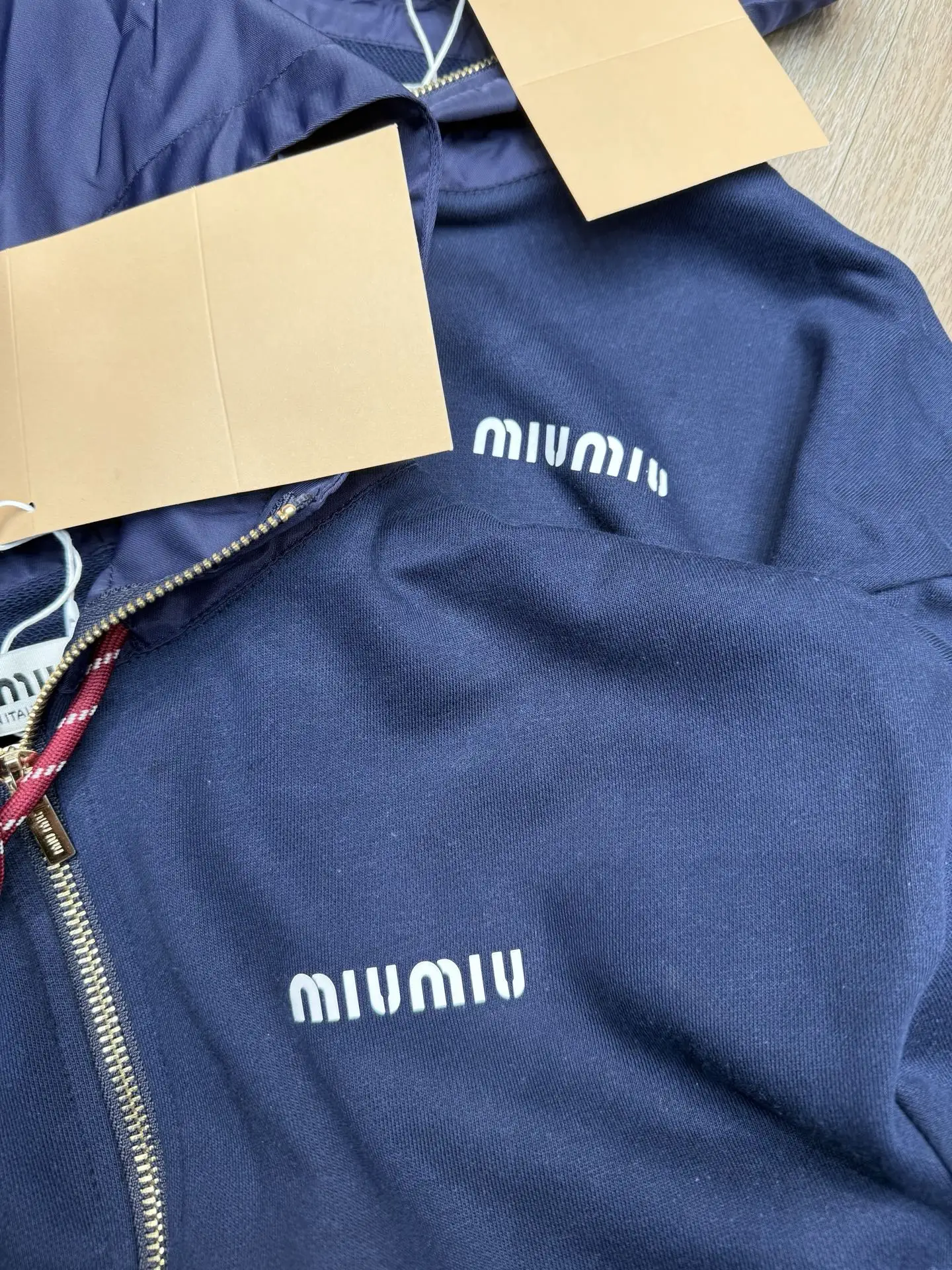 Logo Embroidered Zip-Up Hoodie D11916086 — view 3