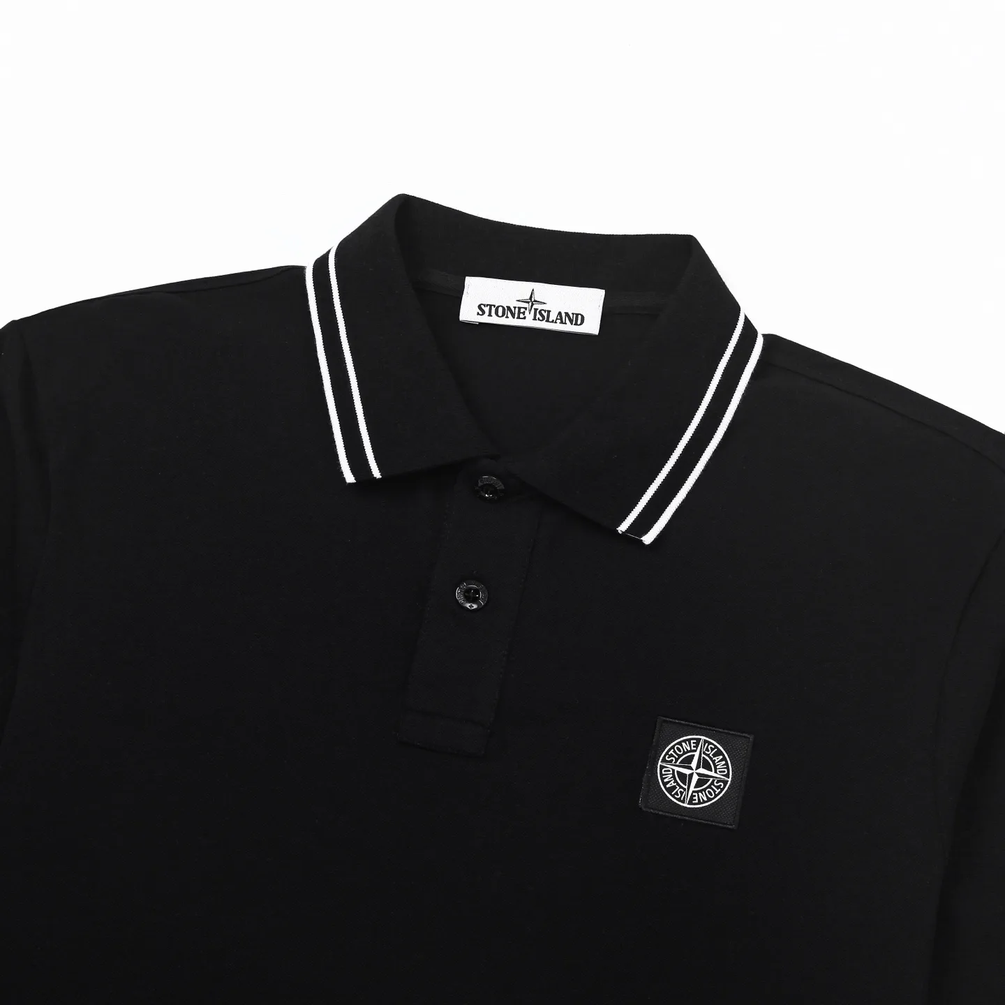 Logo-Patch Tipped Stretch-Piqué Polo Shirt D12511991 — view 3