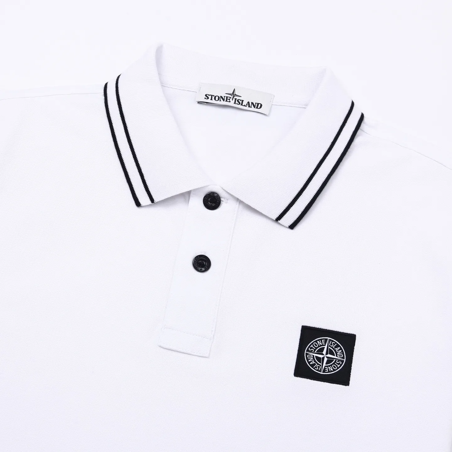 Logo-Patch Tipped Cotton-Piqué Polo Shirt D12511993 — view 3