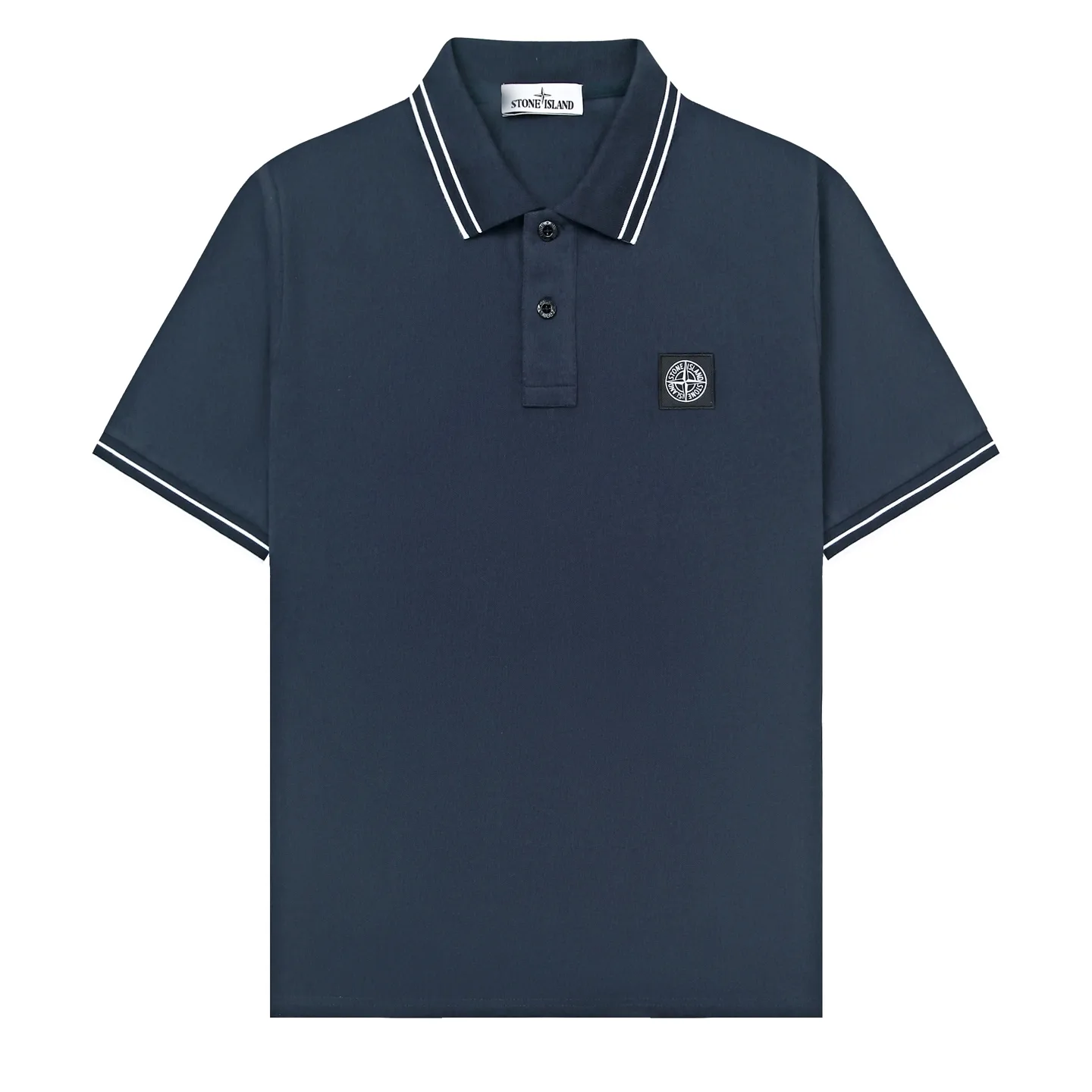 Logo-Patch Tipped Cotton-Pique Polo Shirt D12511992