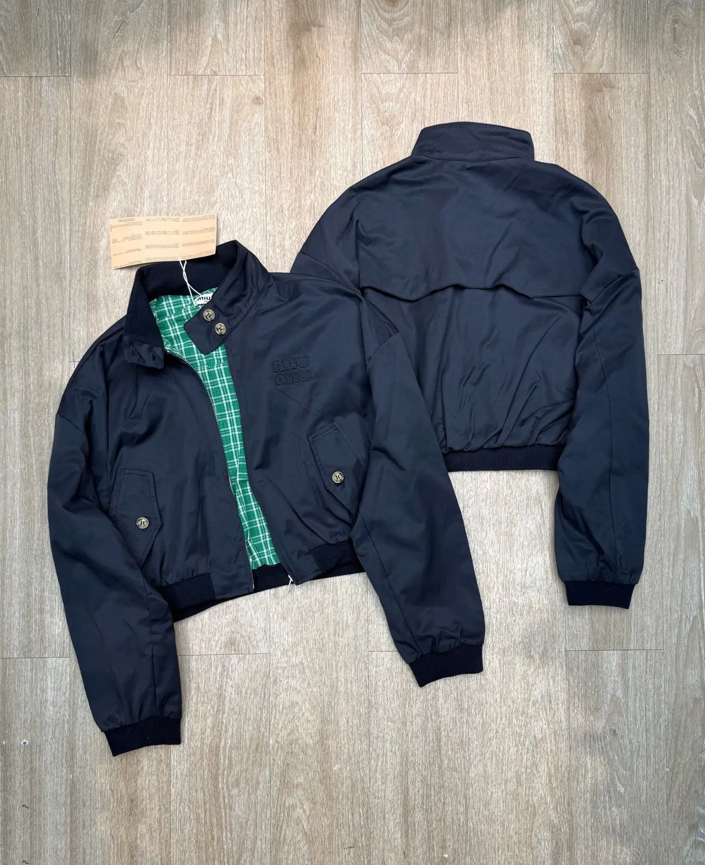 Embroidered Logo Harrington Bomber Jacket D12916084