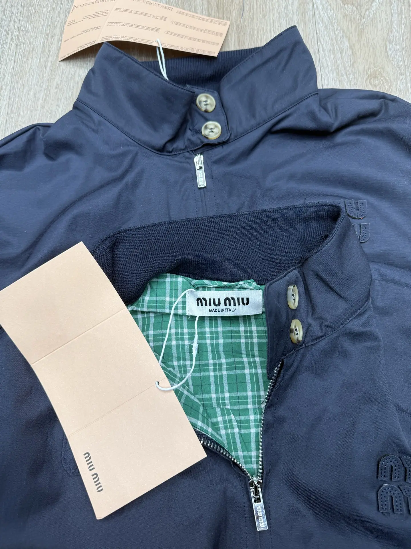 Embroidered Logo Harrington Bomber Jacket D12916084 — view 2