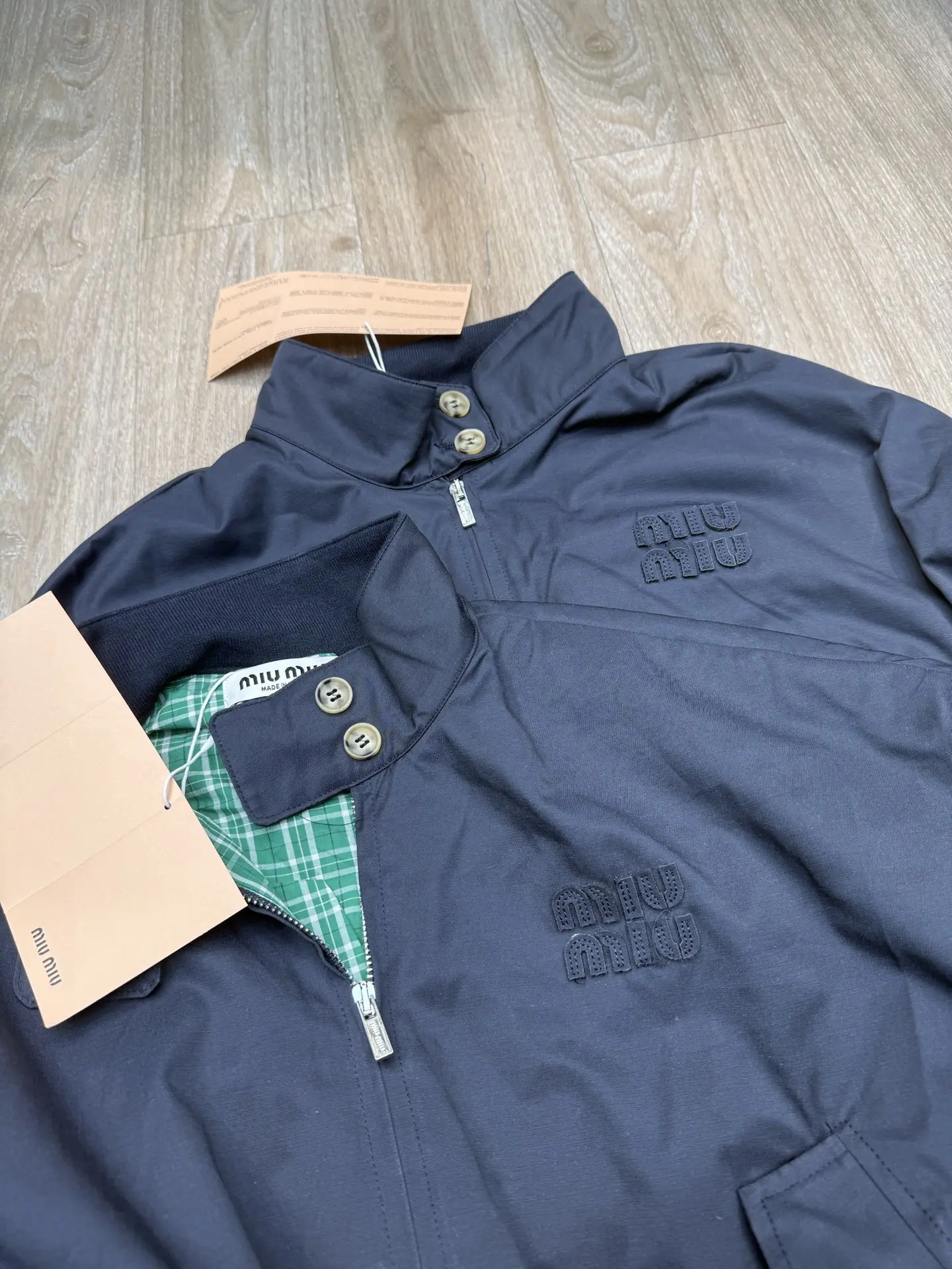 Embroidered Logo Harrington Bomber Jacket D12916084 — view 3