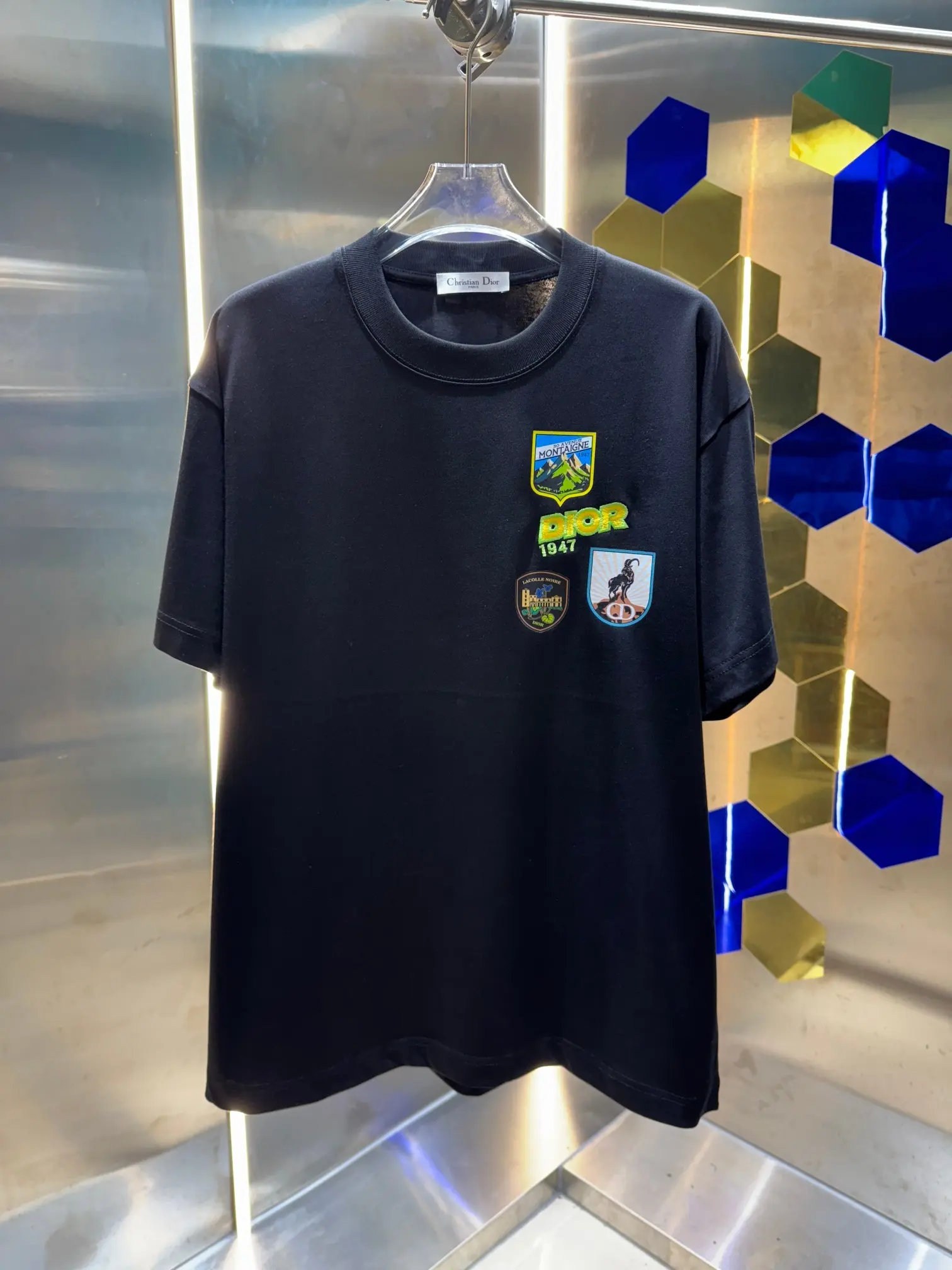 Logo Patch Embroidered Cotton T-Shirt D13513393
