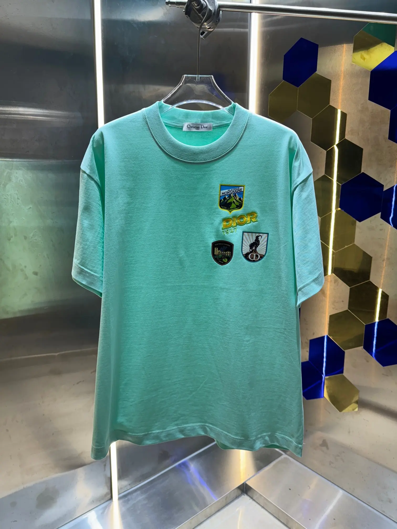 Logo Patch Embroidered Cotton T-Shirt D13513395