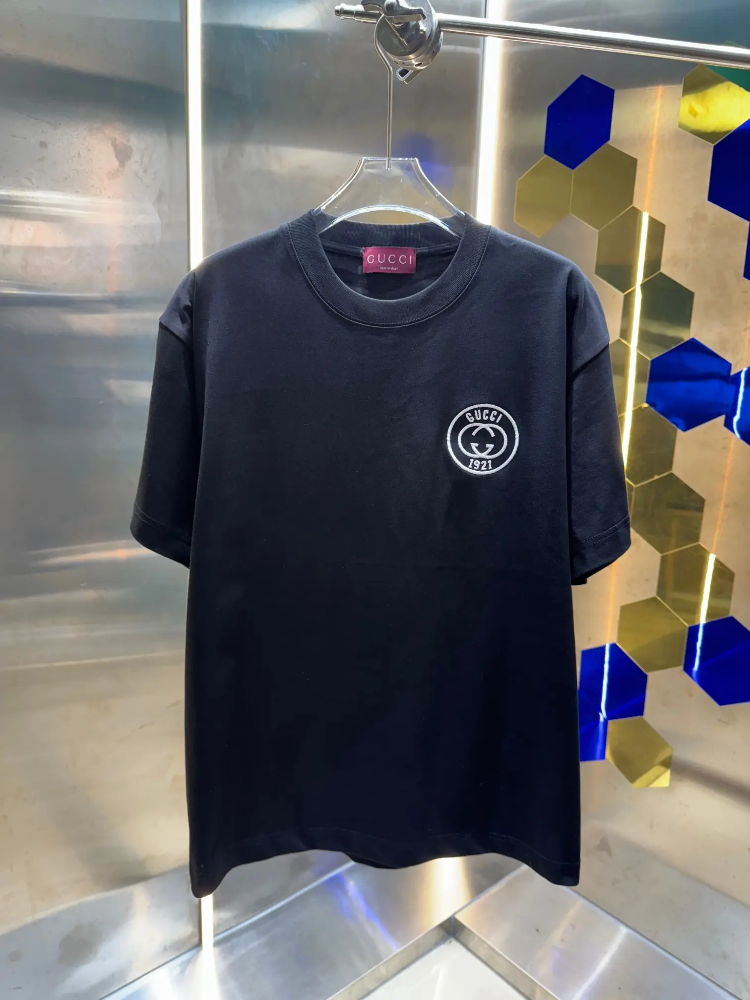 Interlocking G Embroidered Cotton T-Shirt D13513385