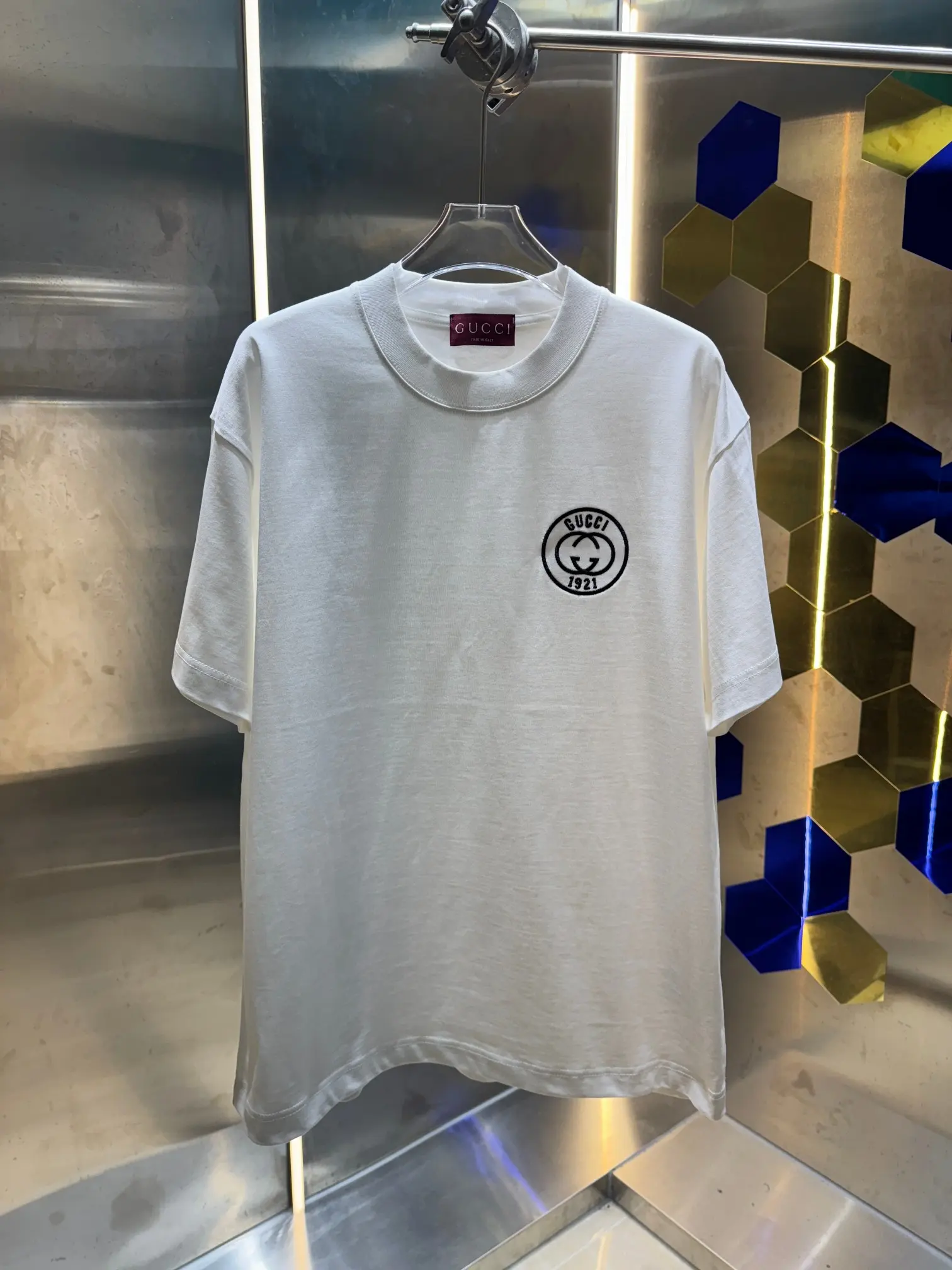 Interlocking G Embroidered Cotton T-Shirt D13513386