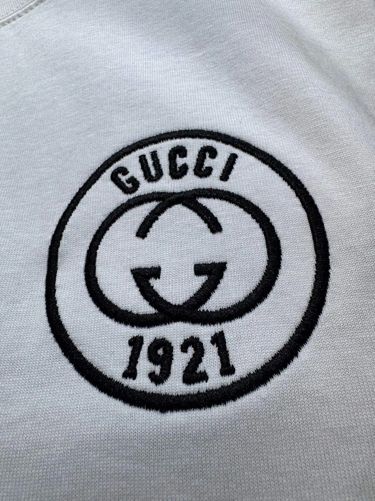 Interlocking G Embroidered Cotton T-Shirt D13513386 — view 4