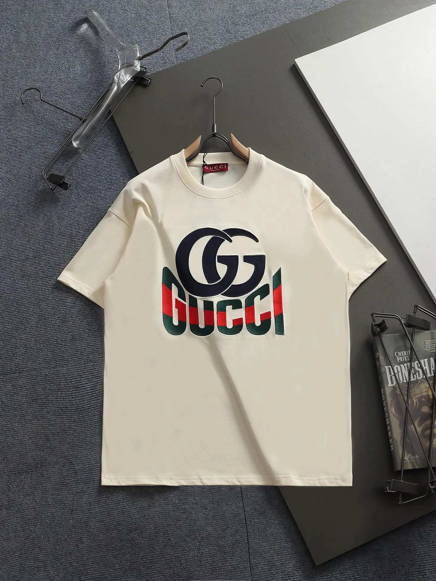 Interlocking G Embroidered Cotton T-Shirt D13513680
