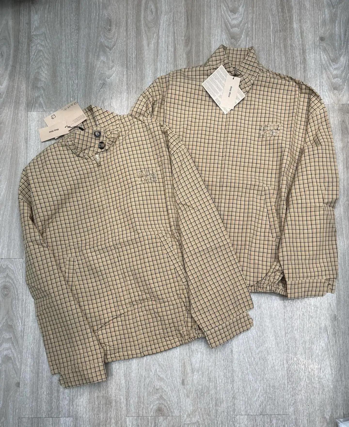 Check Wool Harrington Jacket D13916089