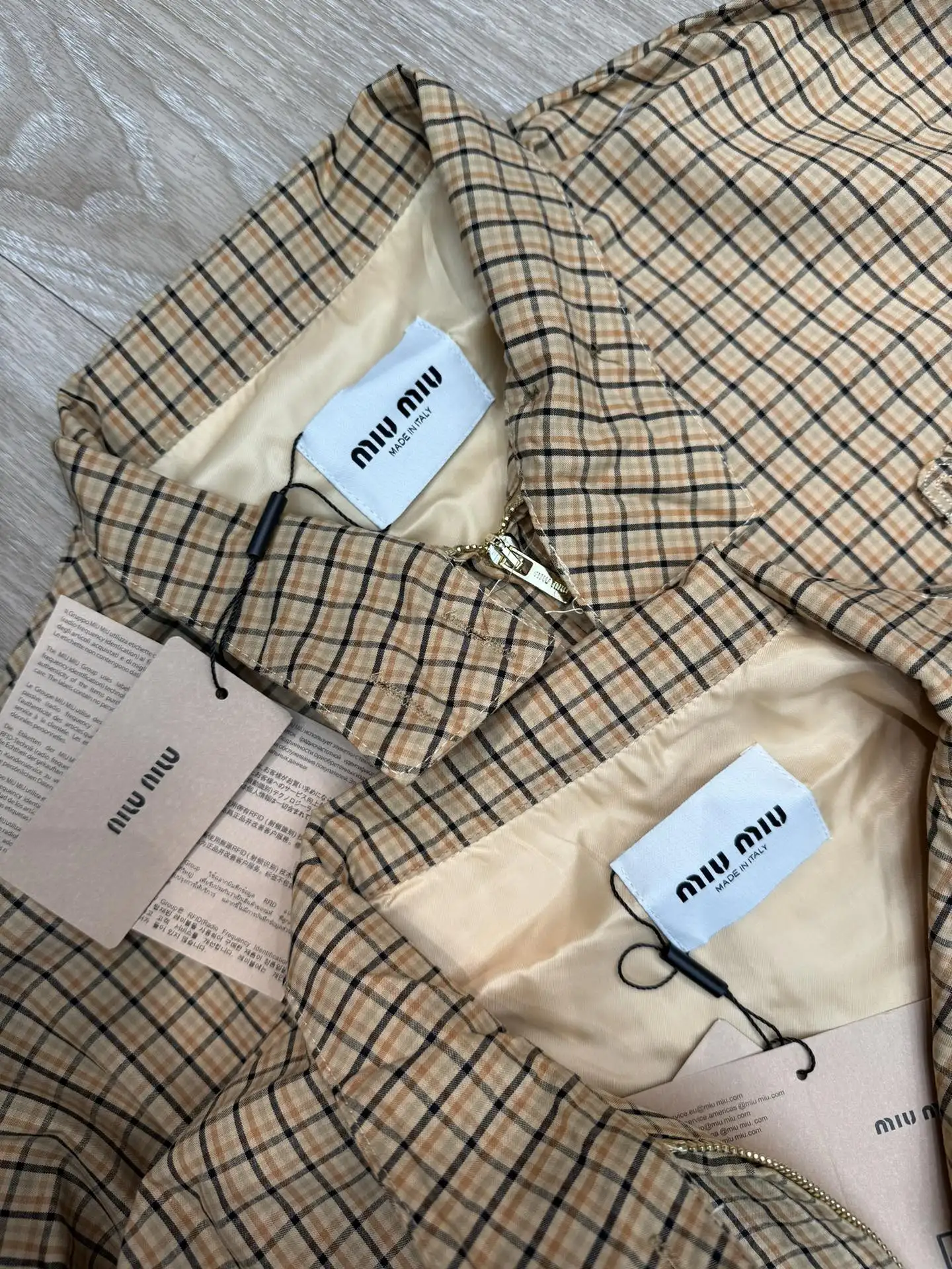 Check Wool Harrington Jacket D13916089 — view 2
