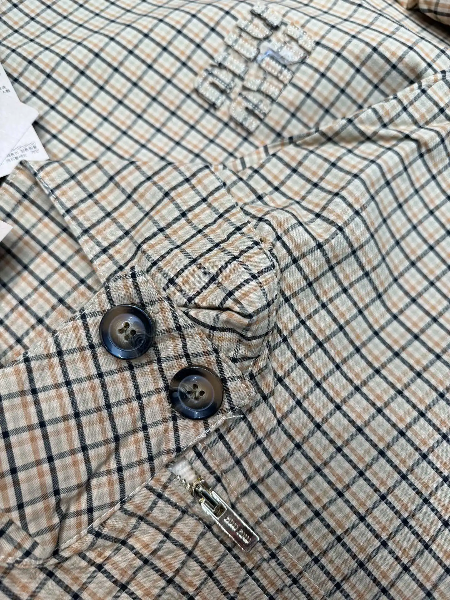Check Wool Harrington Jacket D13916089 — view 3