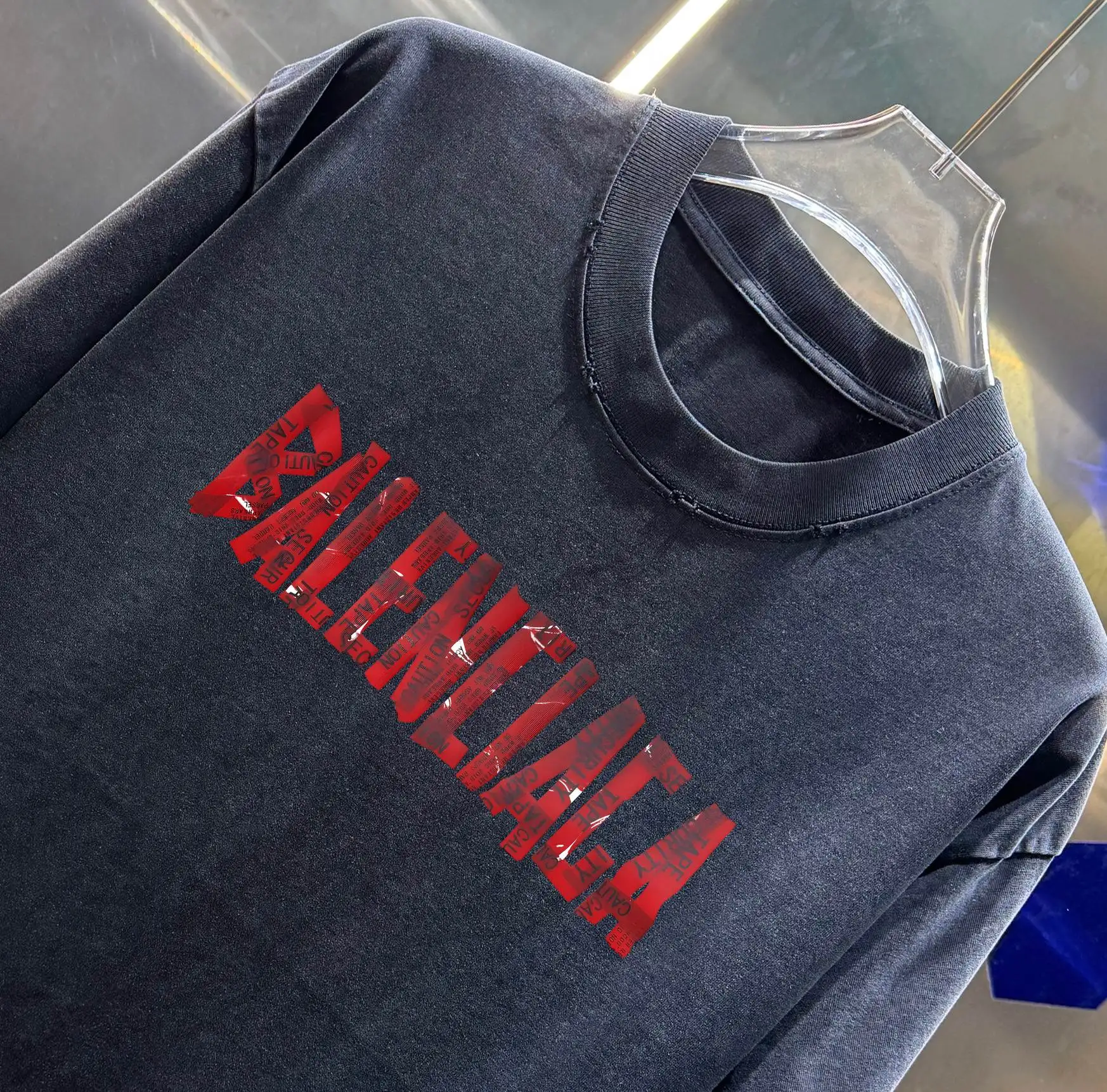 Logo Print Washed Cotton T-Shirt D14013410 — view 2
