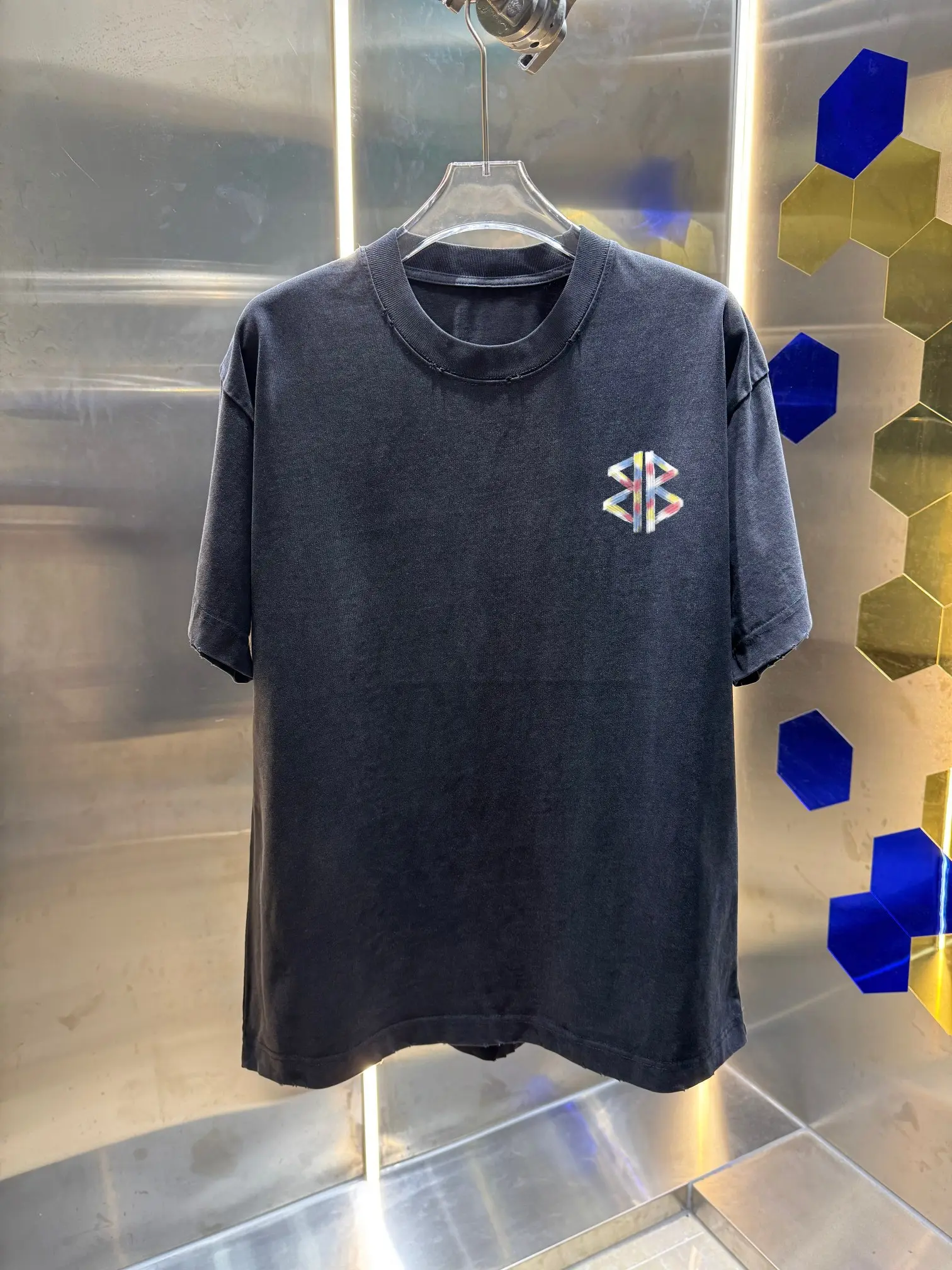 Logo-Embroidered Distressed Washed Cotton T-Shirt D14013414