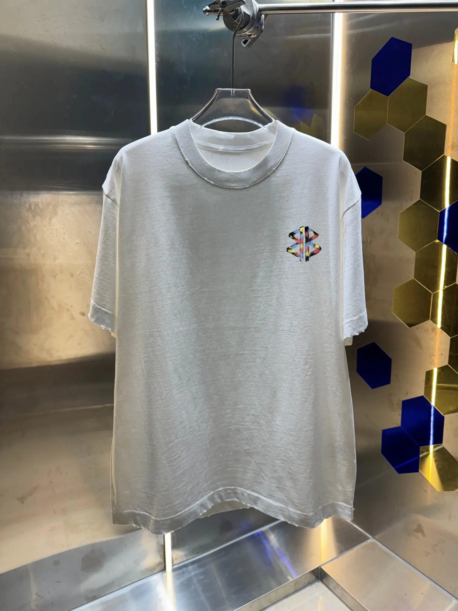 Distressed Logo-Embroidered Cotton T-Shirt D14013413
