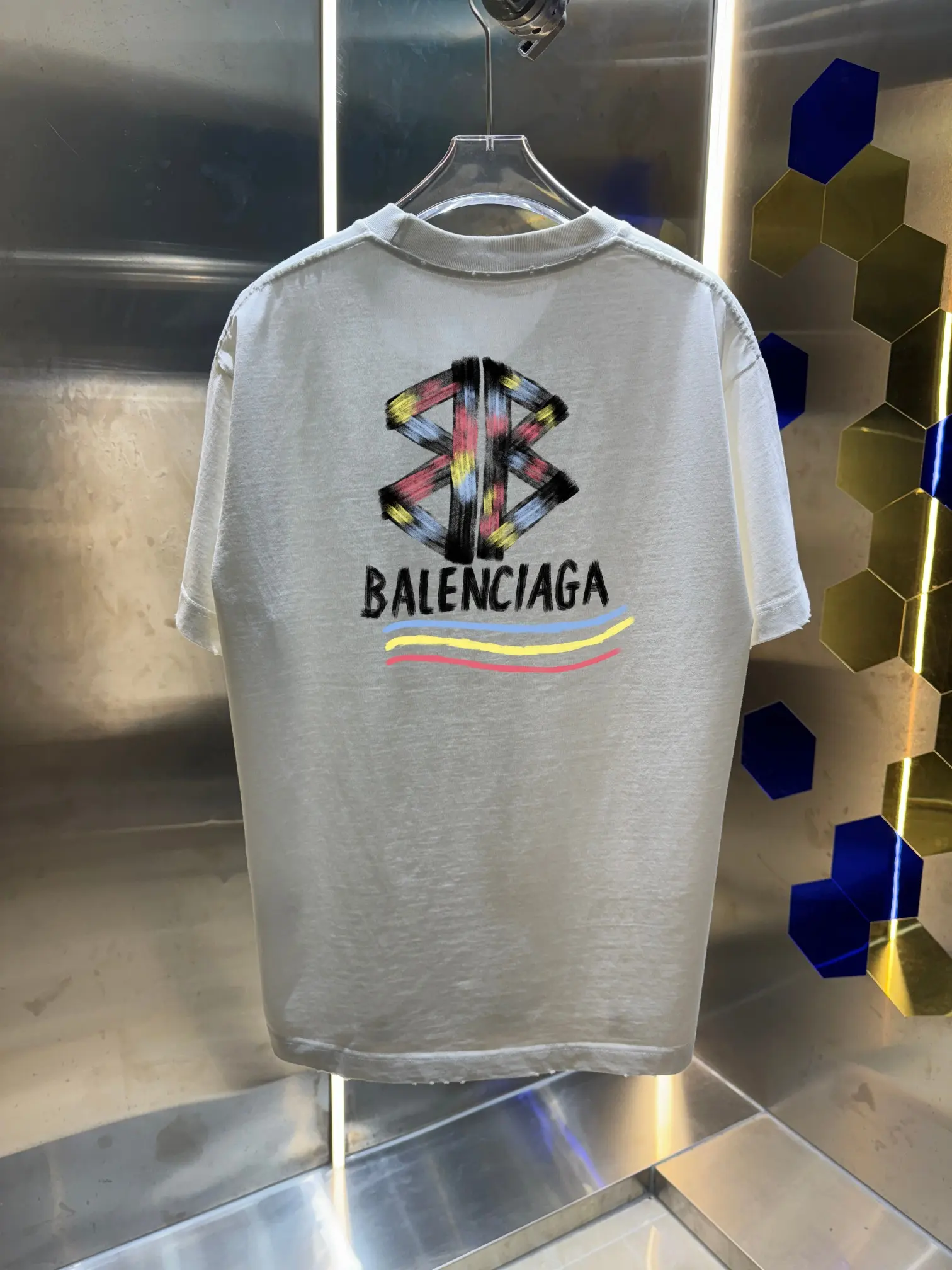 Distressed Logo-Embroidered Cotton T-Shirt D14013413 — view 3