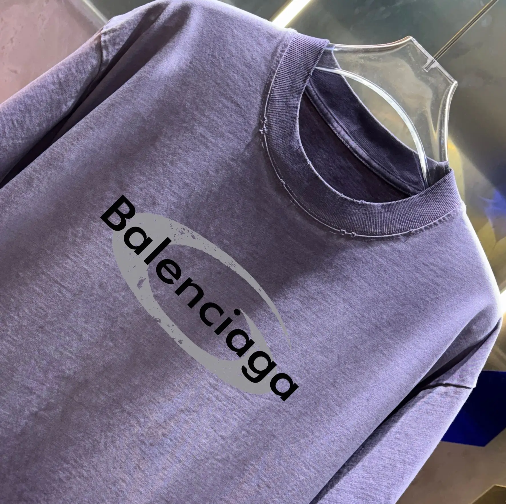Logo-Print Distressed Washed Cotton T-Shirt D14013424 — view 2