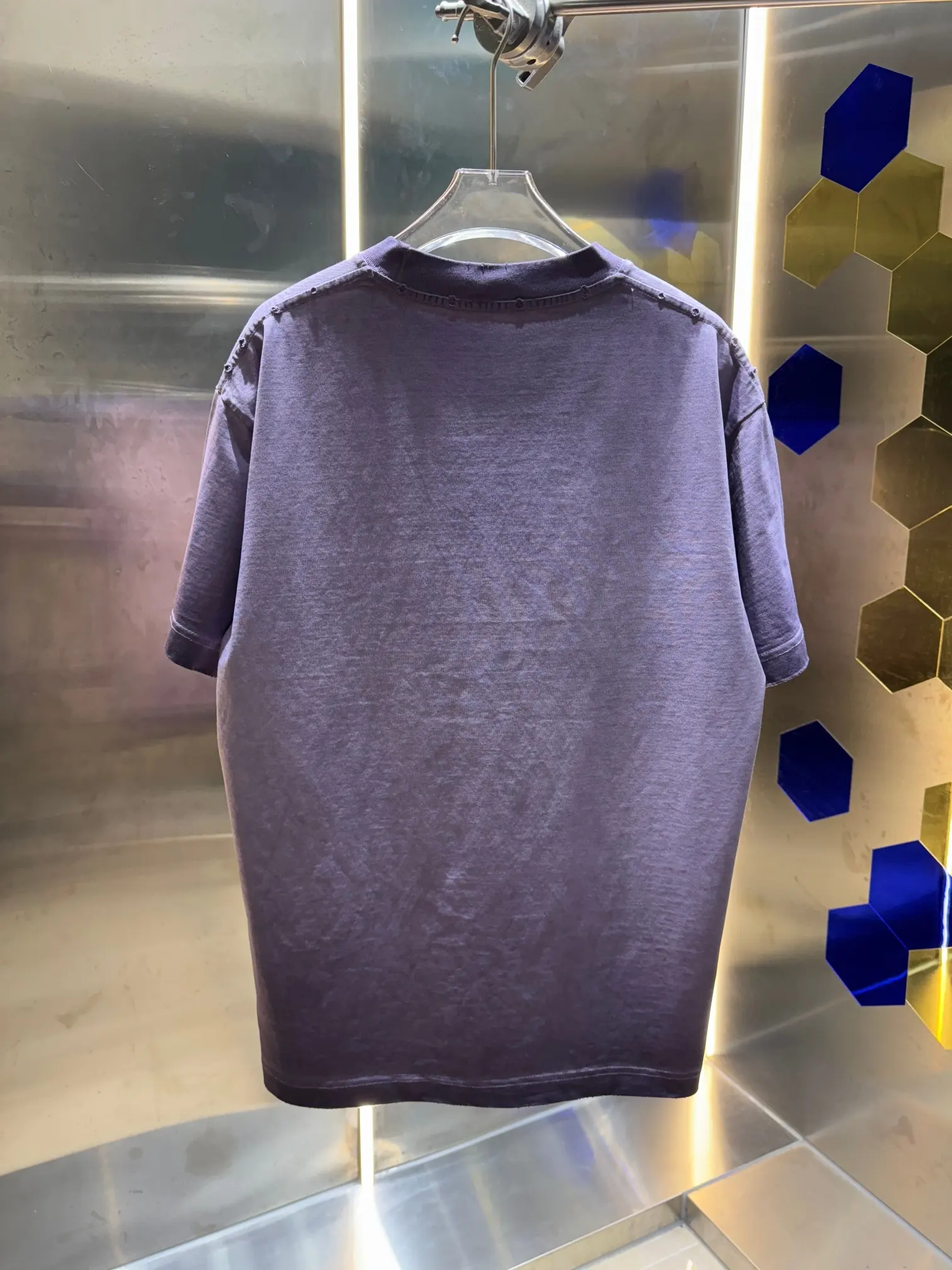 Logo-Print Distressed Washed Cotton T-Shirt D14013424 — view 5