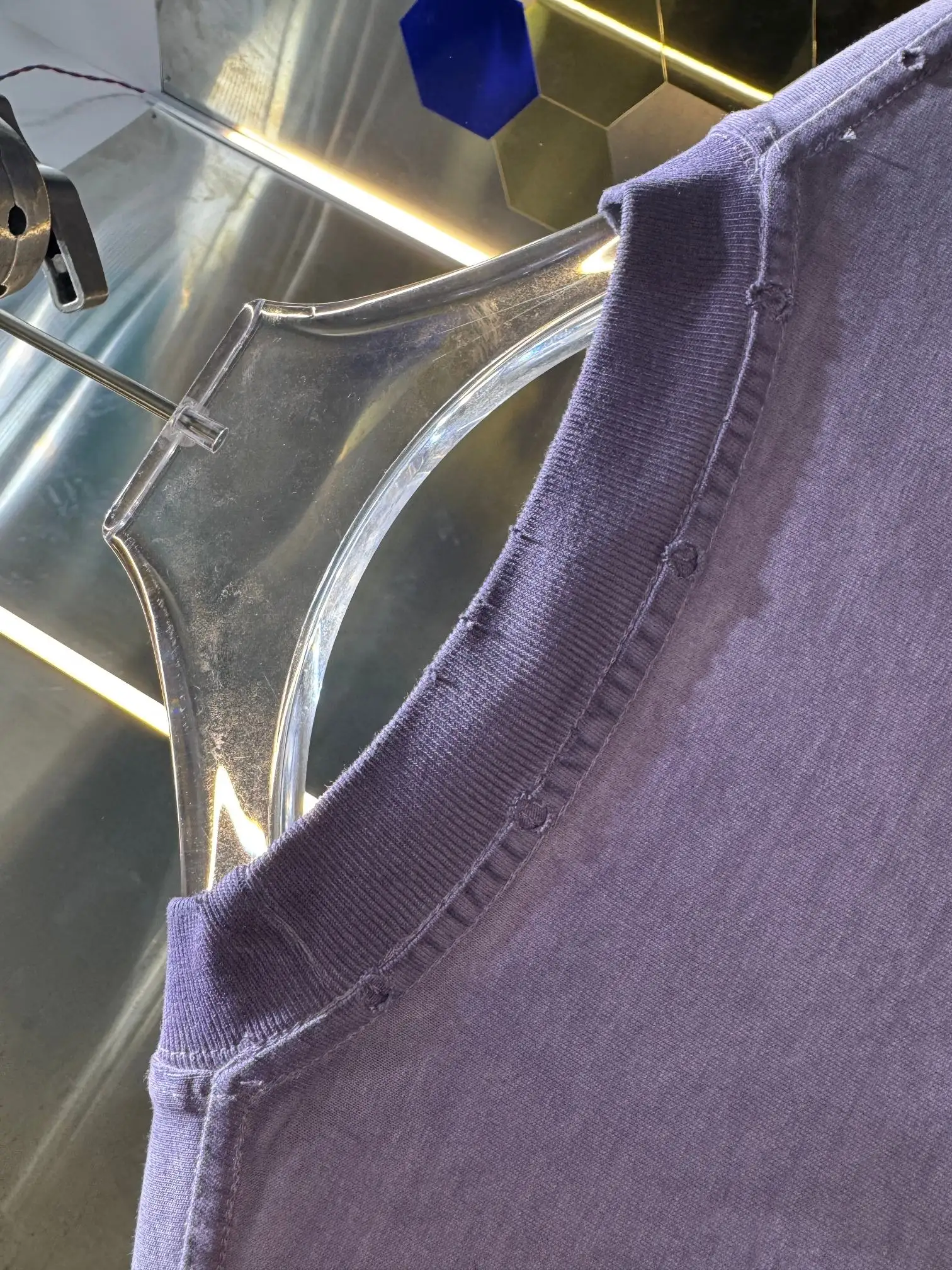 Logo-Print Distressed Washed Cotton T-Shirt D14013424 — view 7