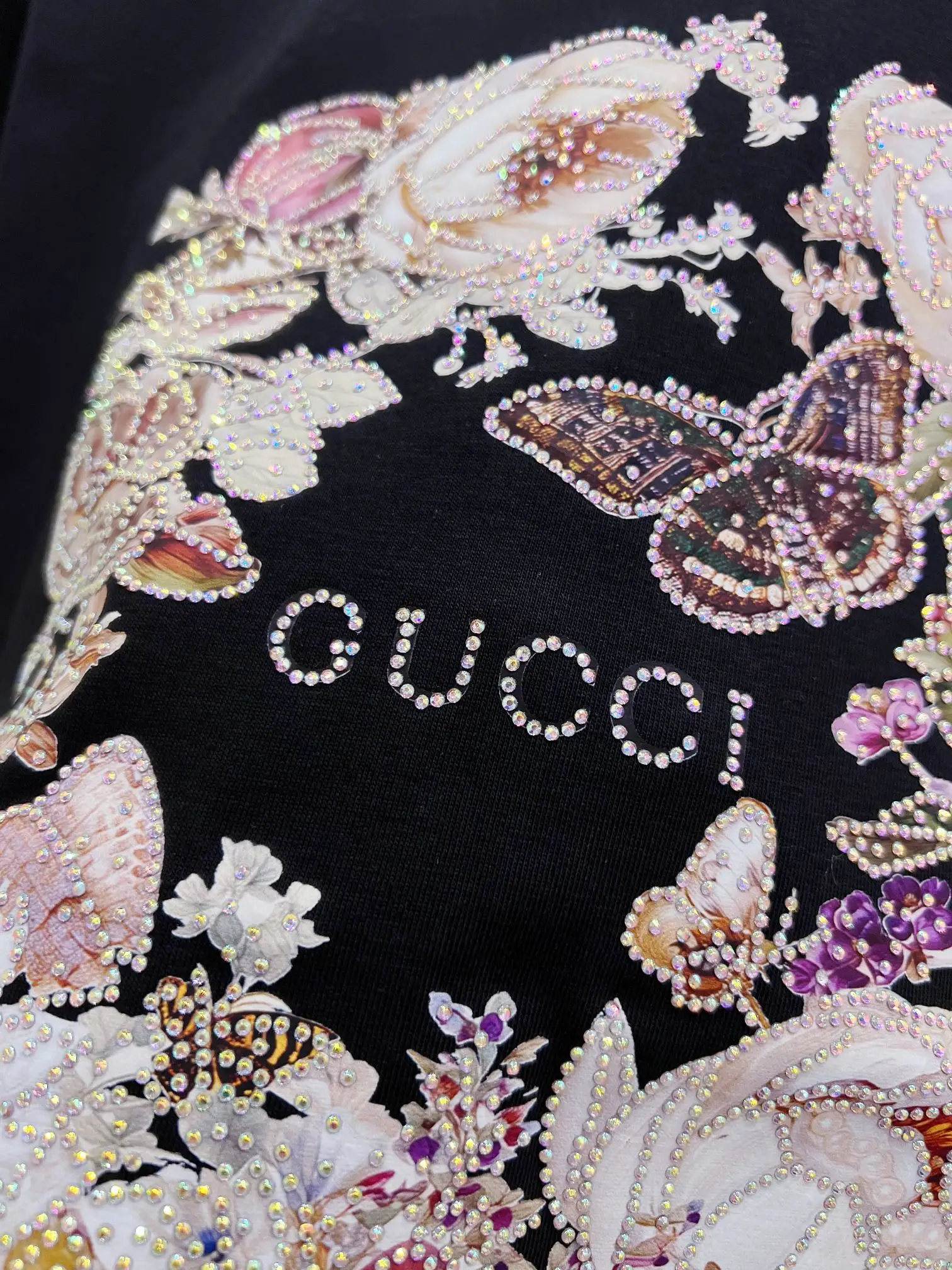 Floral Print Rhinestone-Embellished T-Shirt D14521444 — view 6
