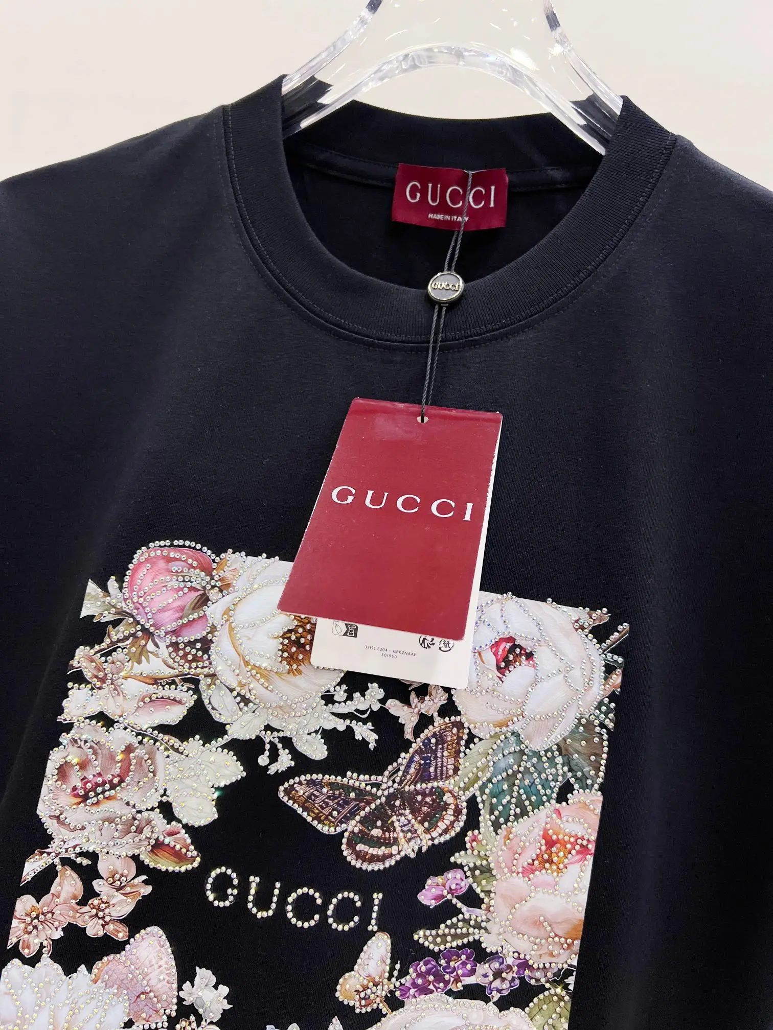 Floral Print Rhinestone-Embellished T-Shirt D14521444 — view 7