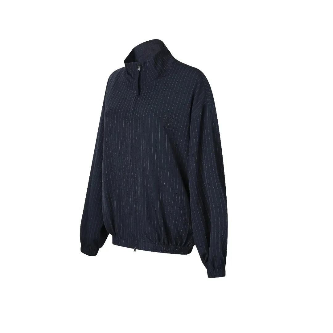 Embroidered Pinstripe Zip-Up Jacket D14521676 — view 2