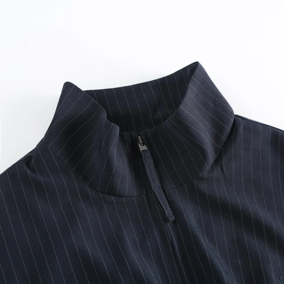 Embroidered Pinstripe Zip-Up Jacket D14521676 — view 4