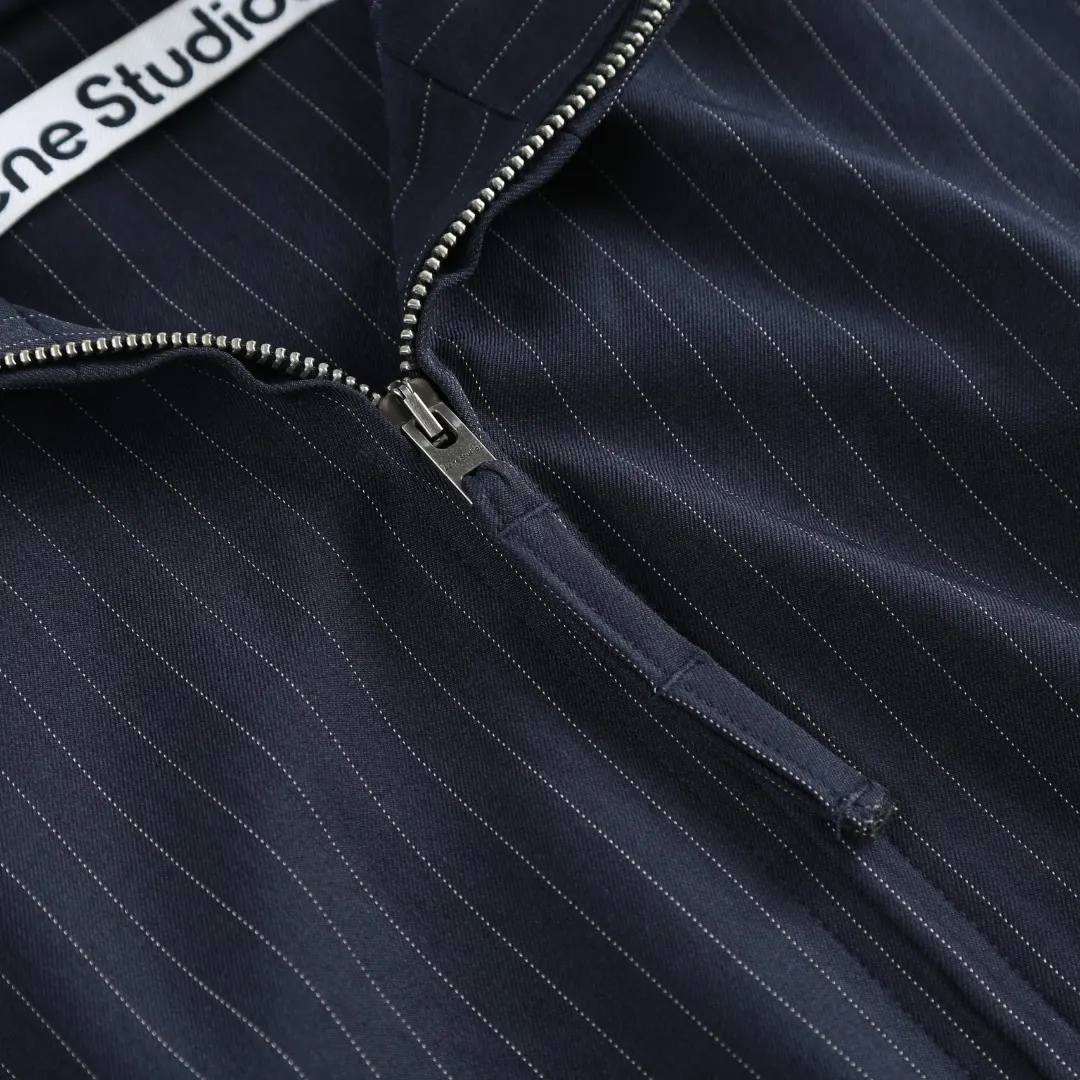 Embroidered Pinstripe Zip-Up Jacket D14521676 — view 5