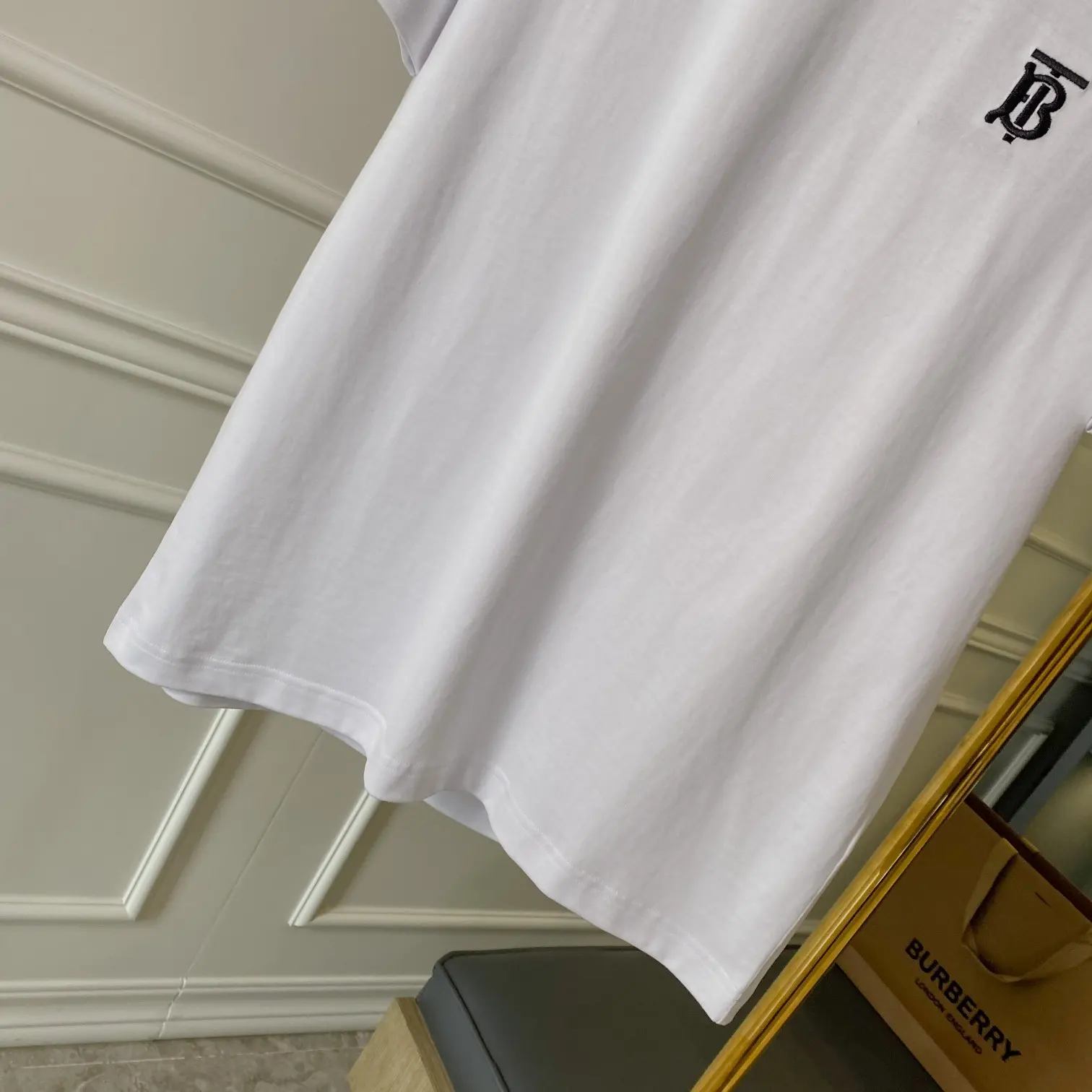 TB Monogram Embroidered Cotton T-Shirt D14513711 — view 3