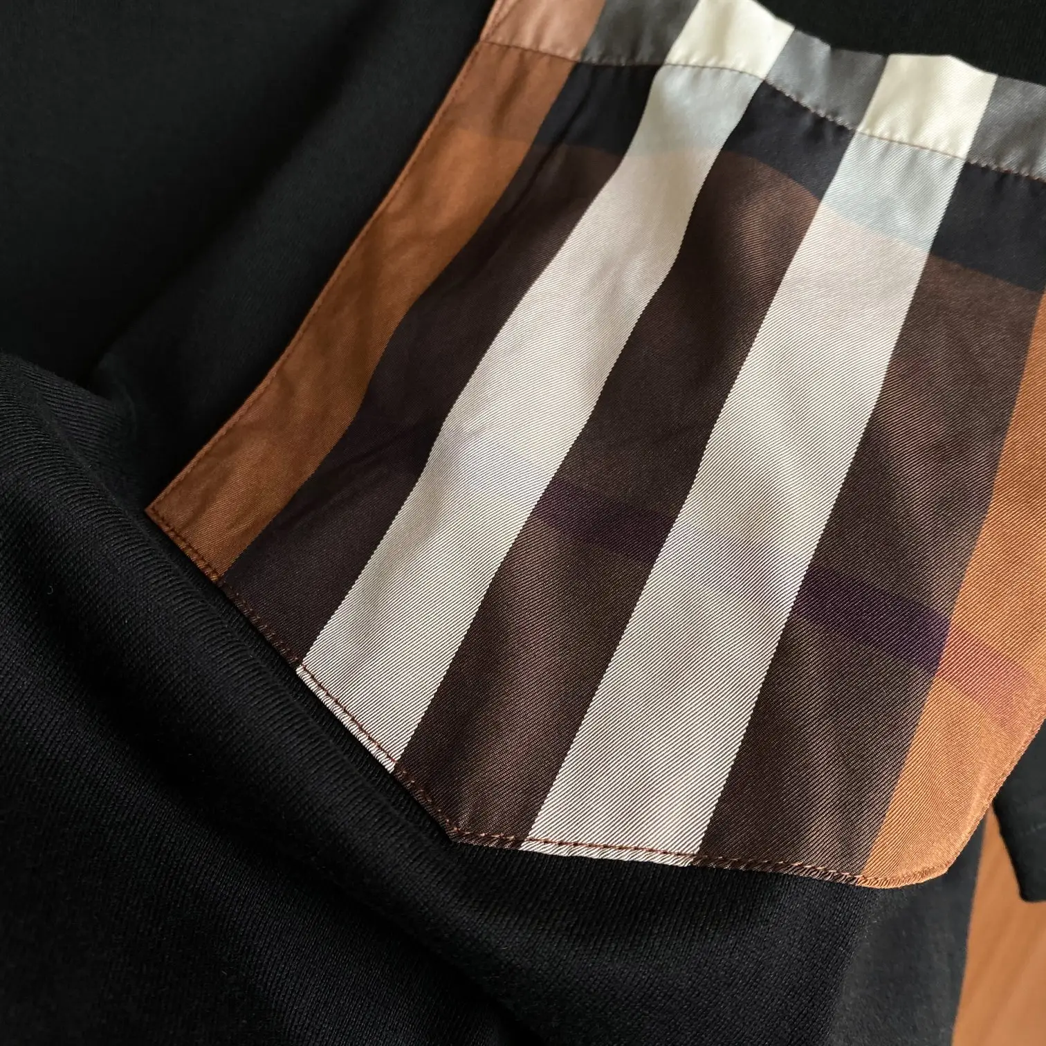 Vintage Check Pocket Cotton T-Shirt D14513521 — view 8