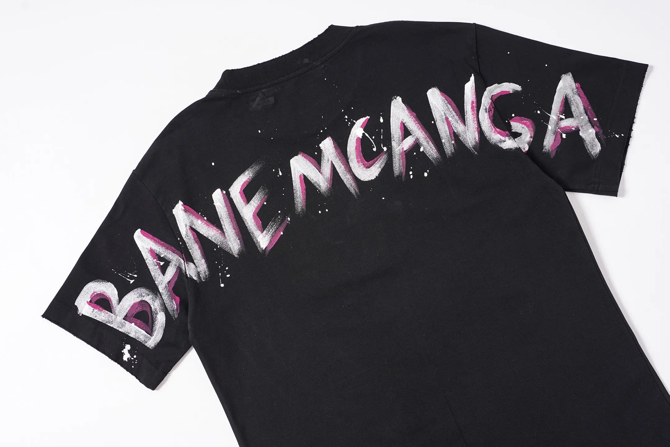 Hand-Painted Logo Oversized T-Shirt D14515503 — view 9