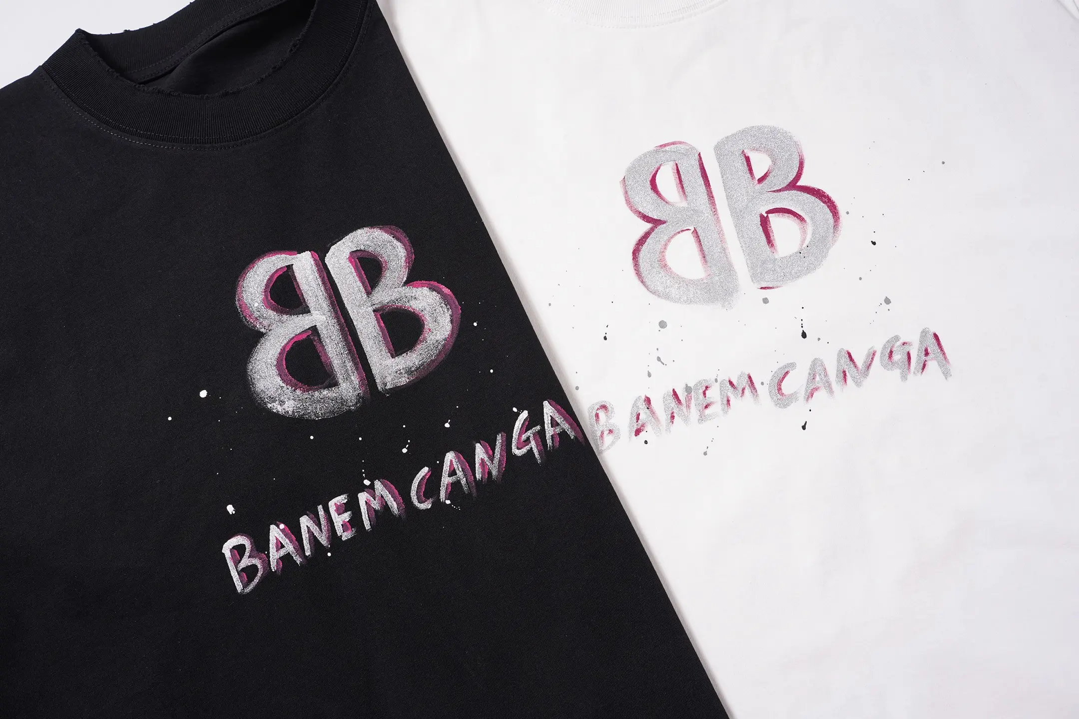 Hand-Painted Logo Oversized T-Shirt D14515503 — view 12