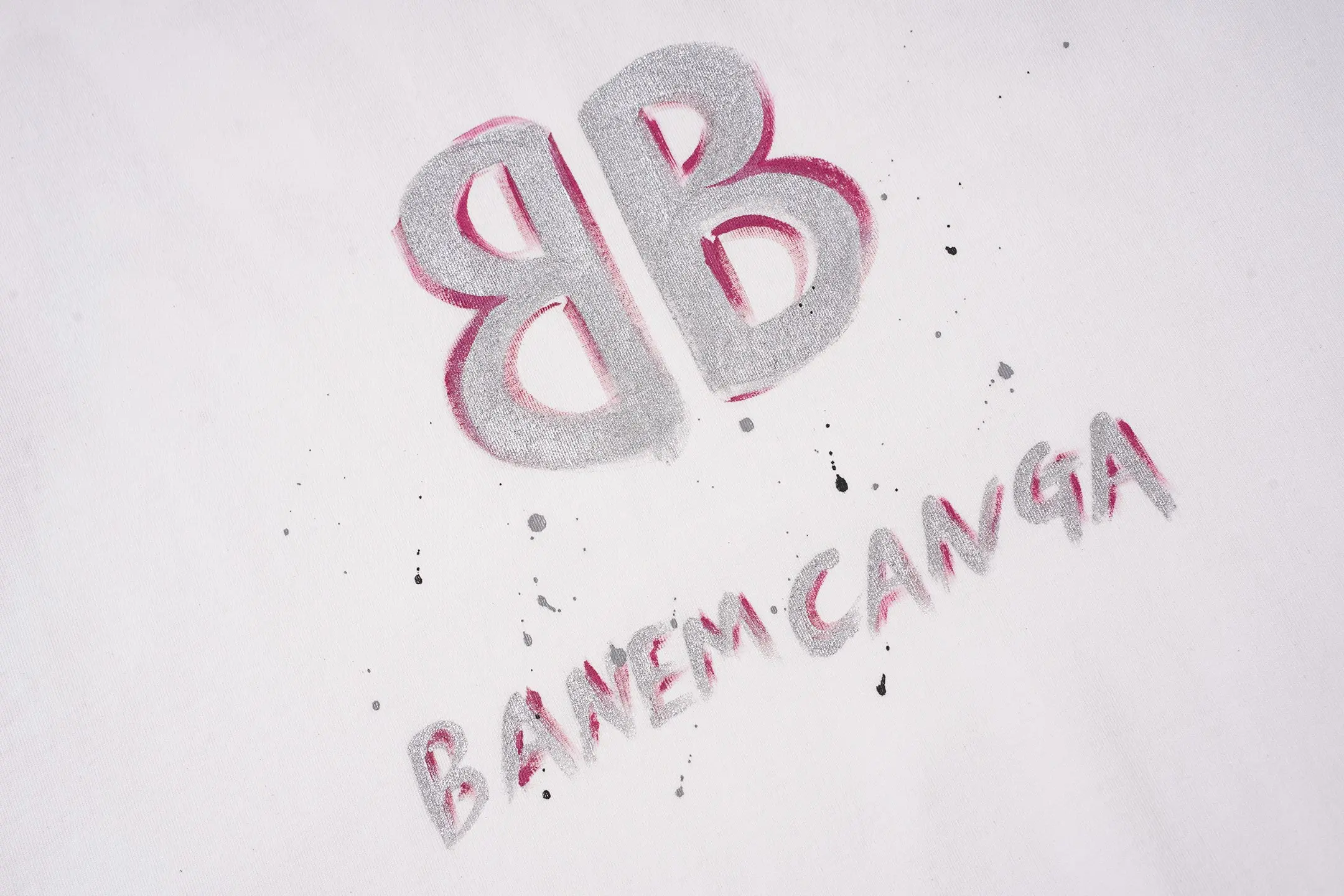 Hand-Painted Logo Oversized T-Shirt D14515504 — view 3