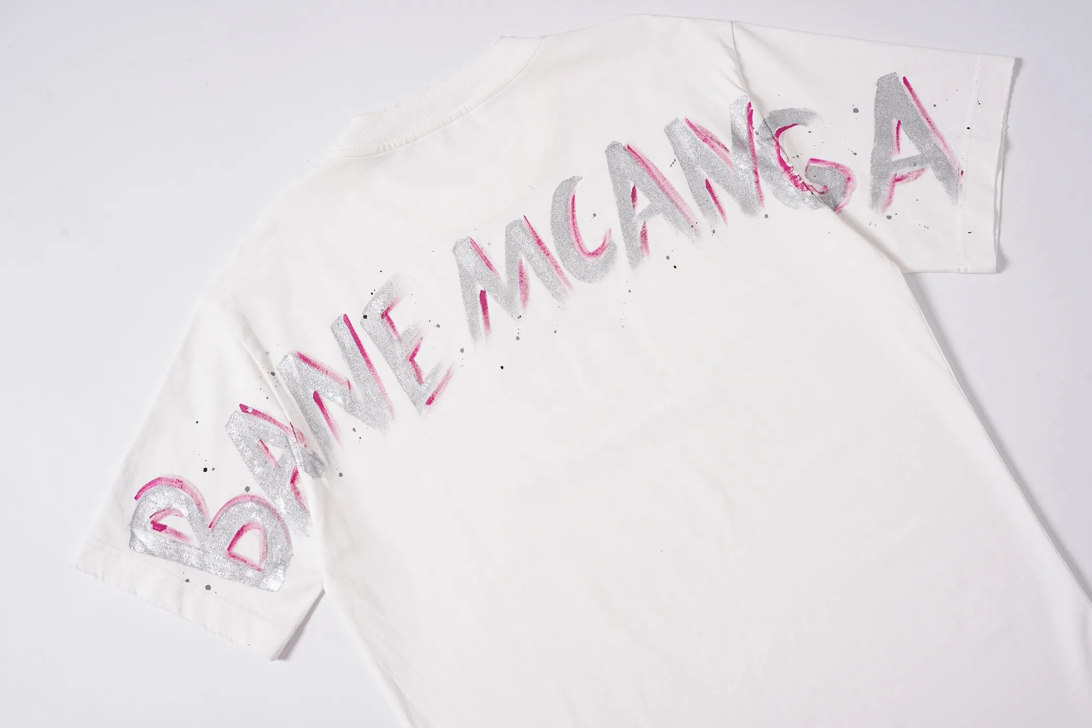 Hand-Painted Logo Oversized T-Shirt D14515504 — view 8