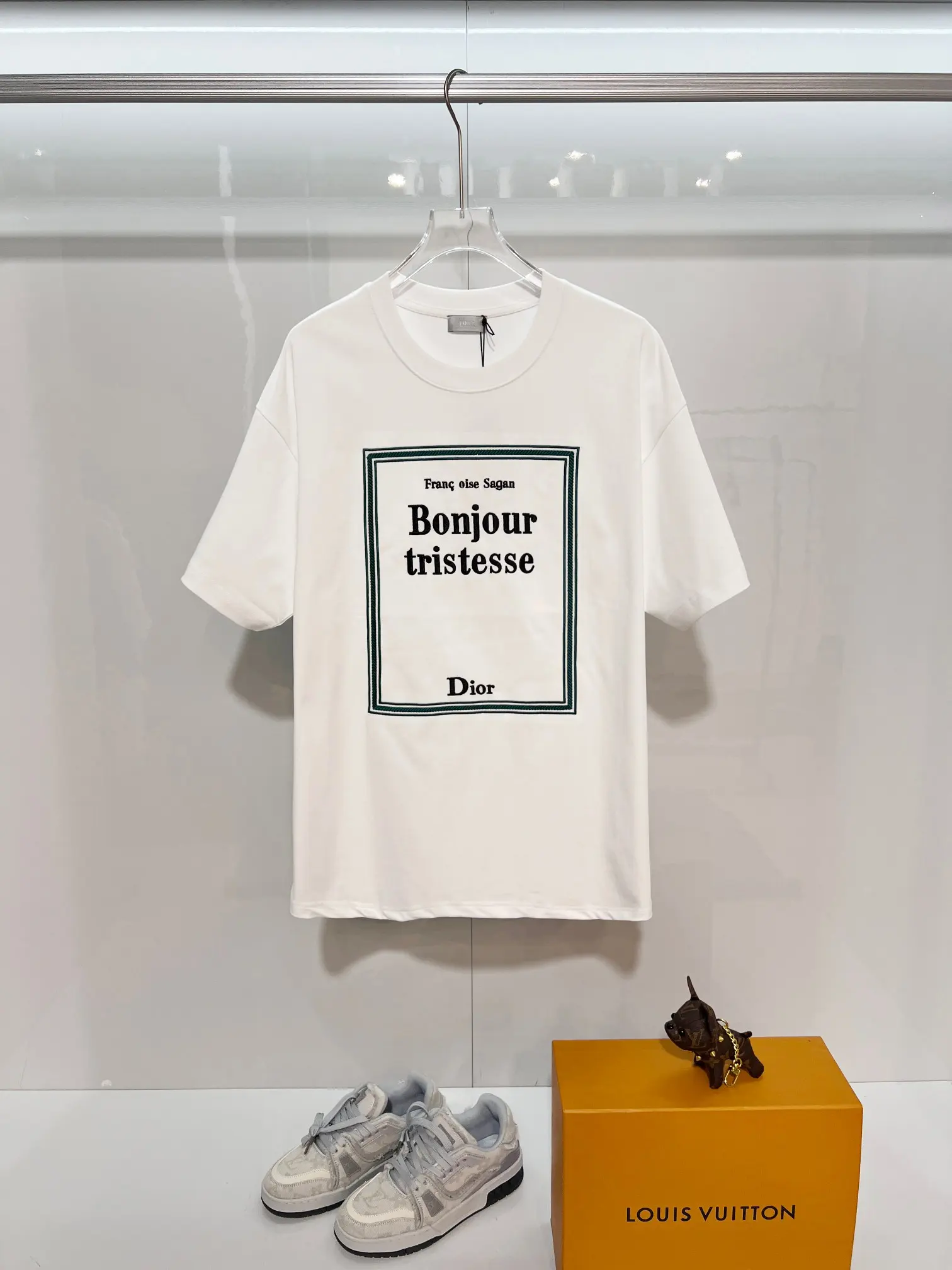 Bonjour Tristesse Embroidered Cotton T-Shirt D14513476