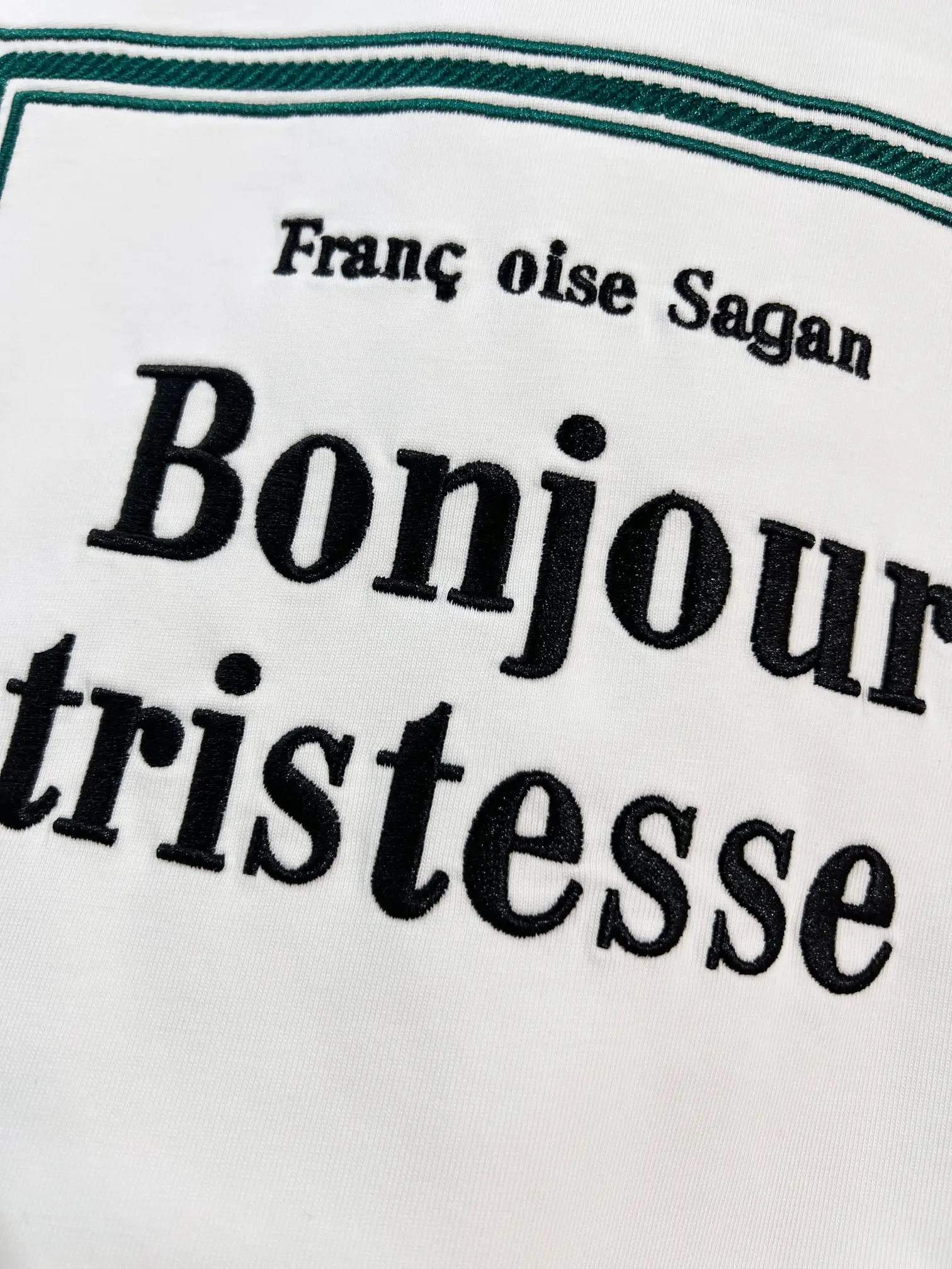 Bonjour Tristesse Embroidered Cotton T-Shirt D14513476 — view 6