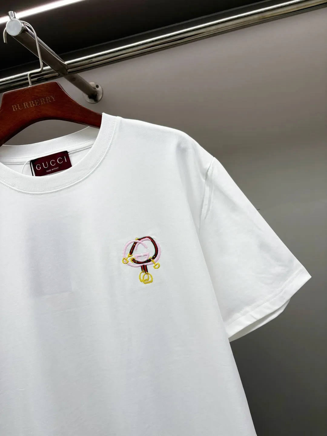 Interlocking G Embroidered Cotton T-Shirt D14513539 — view 3