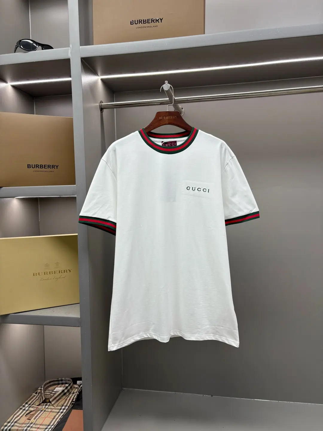Logo-Embroidered Web-Trimmed Cotton T-Shirt D14513532